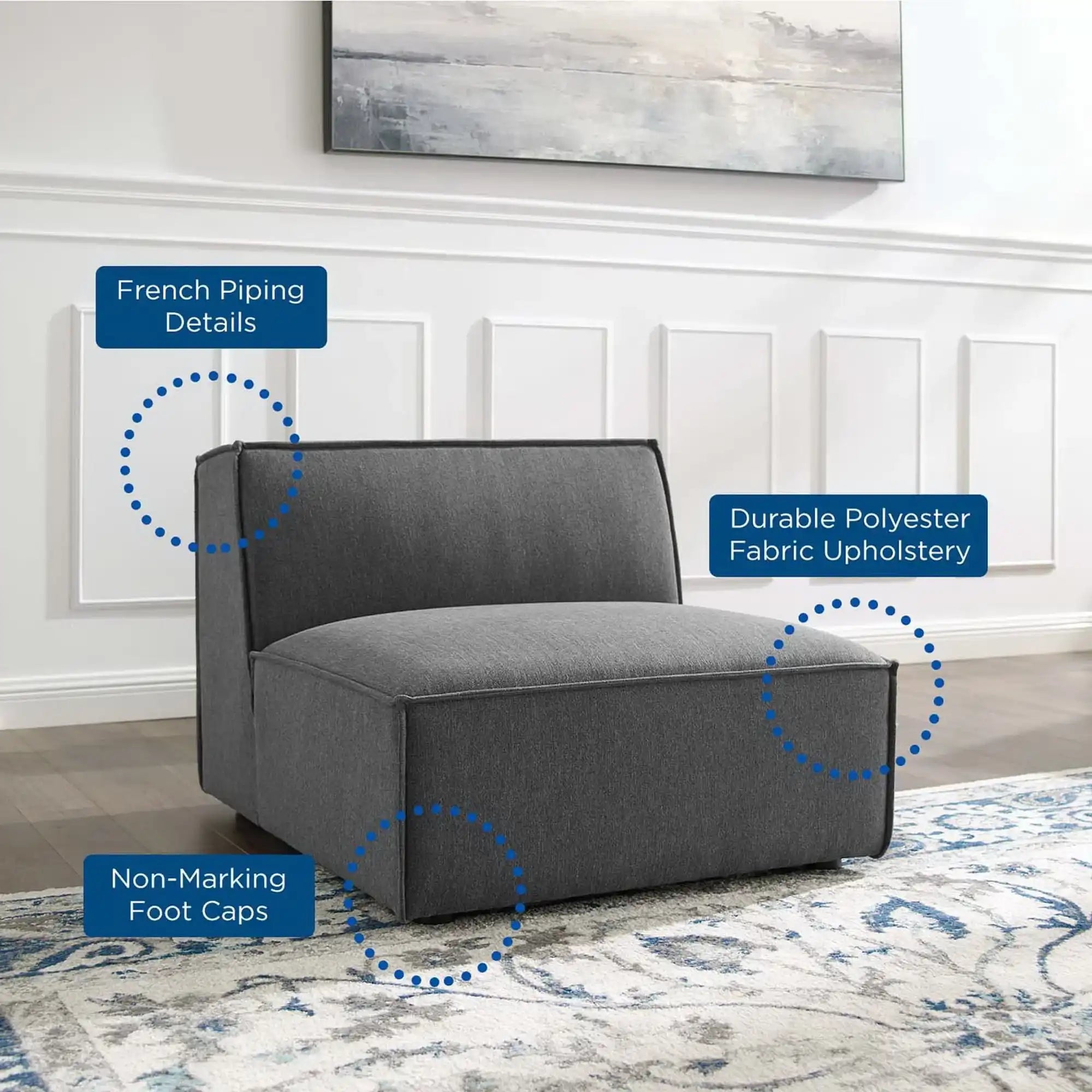 Restore Sectional Sofa Armless Chair by Modway - Best Buy Furniture
