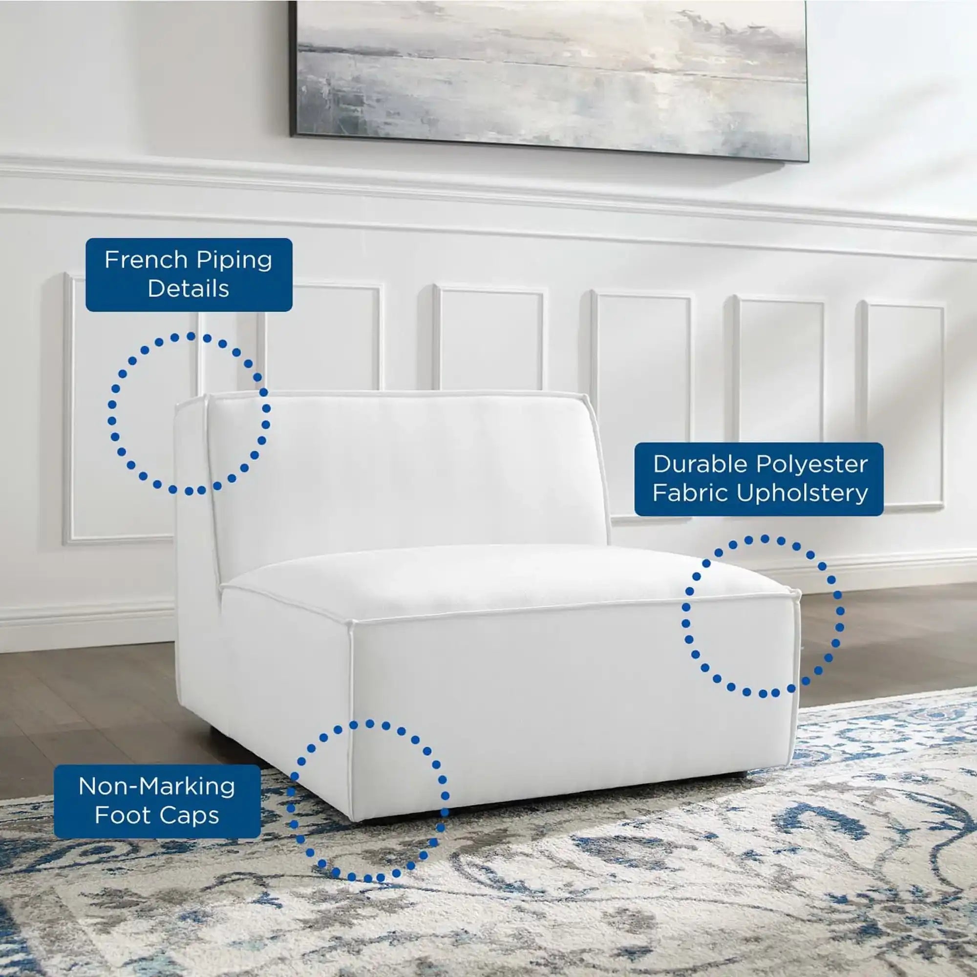 Restore Sectional Sofa Armless Chair by Modway - Best Buy Furniture