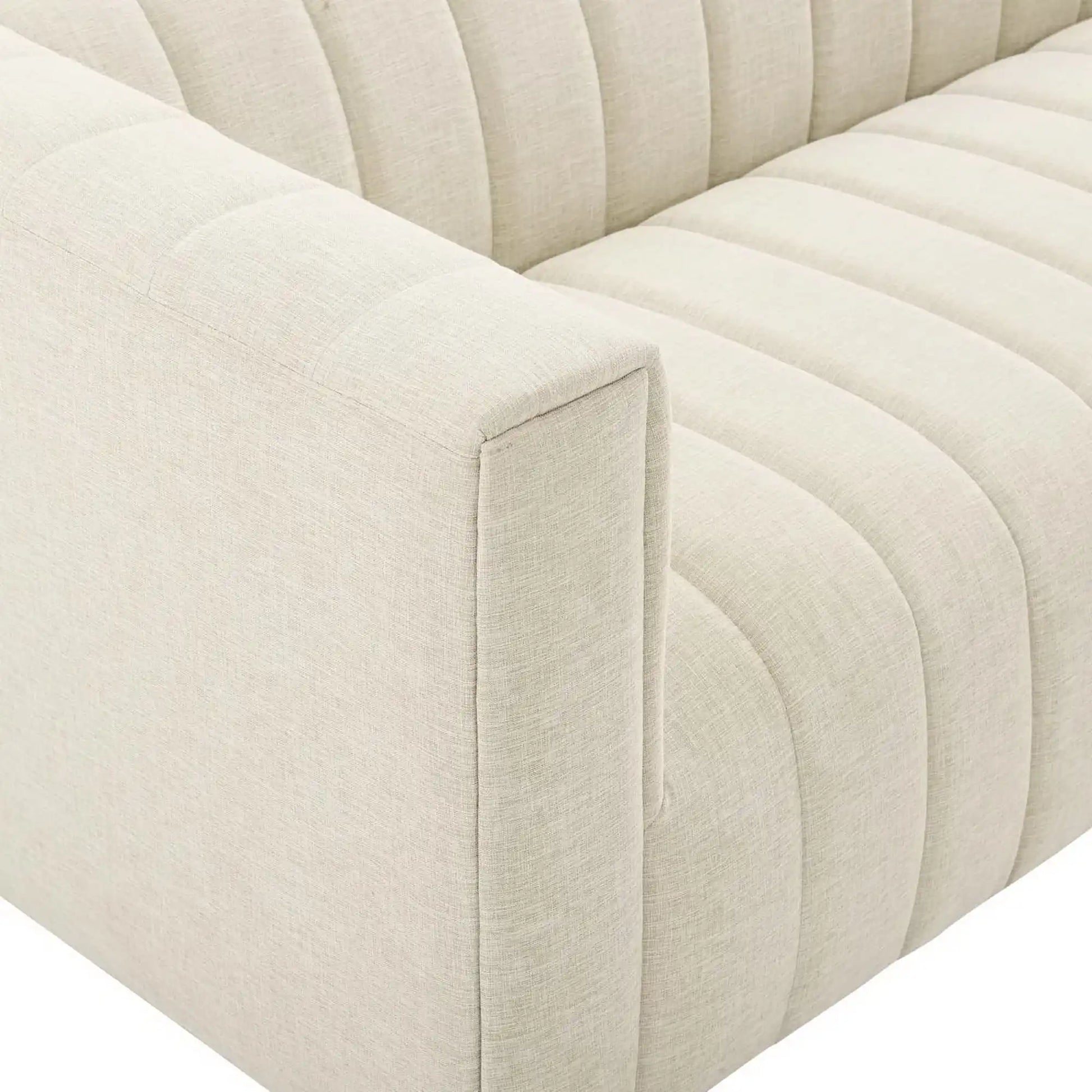 Reflection Channel Tufted Upholstered Fabric Sofa by Modway - Best Buy Furniture