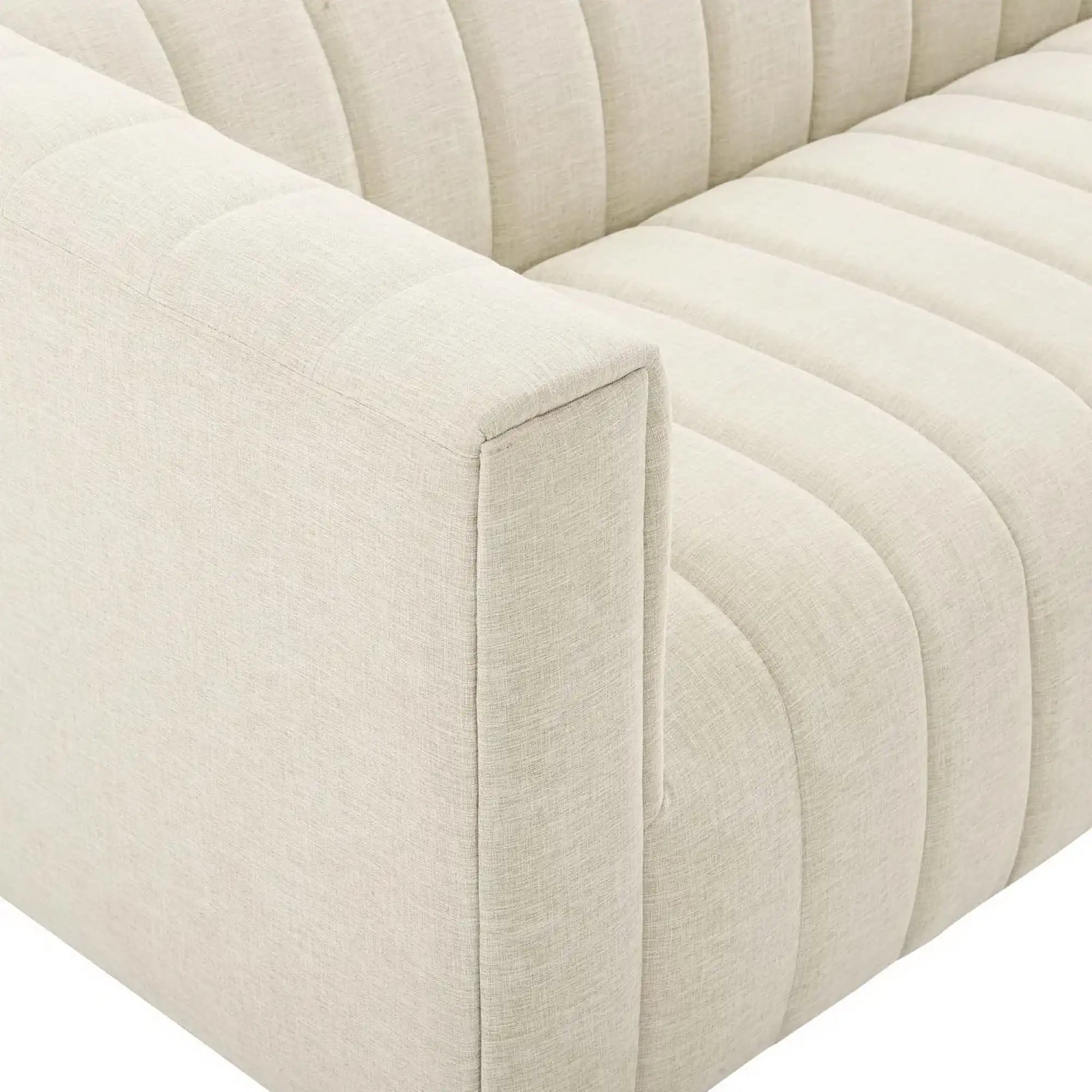 Reflection Channel Tufted Upholstered Fabric Sofa by Modway - Best Buy Furniture