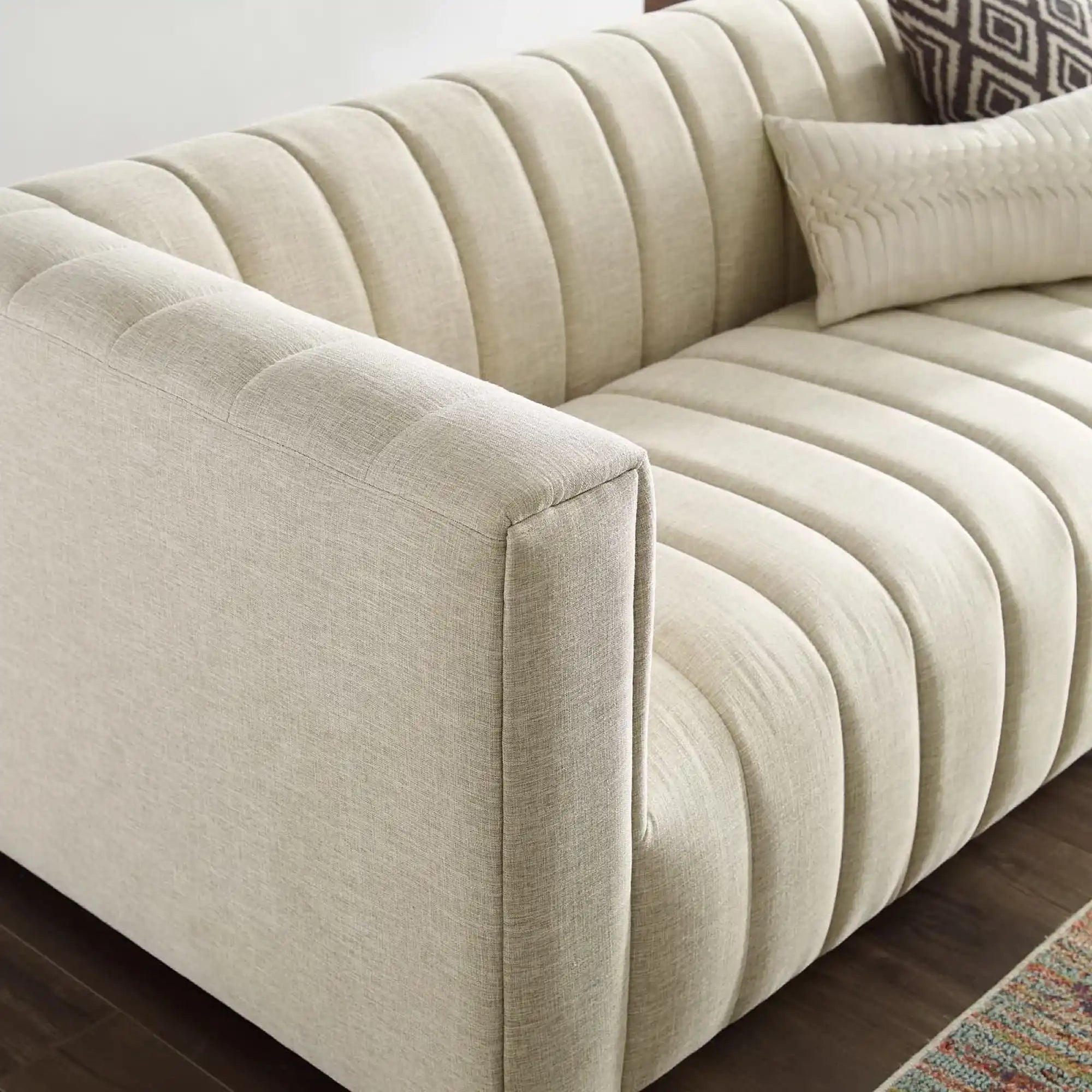 Reflection Channel Tufted Upholstered Fabric Sofa by Modway - Best Buy Furniture
