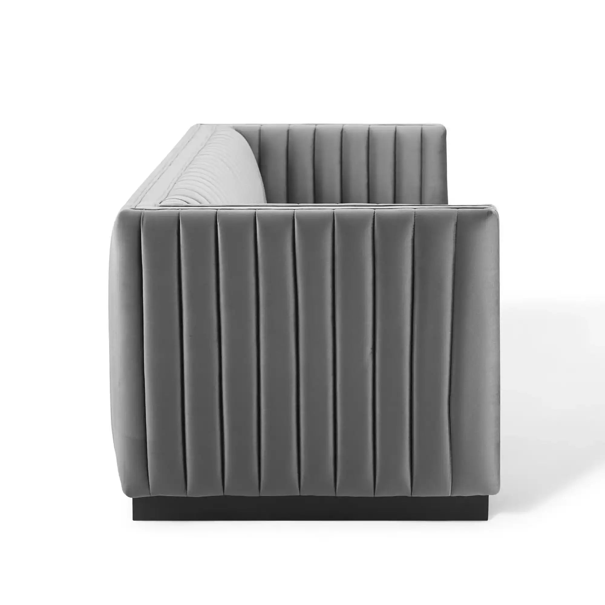 Conjure Channel Tufted Velvet Sofa by Modway - Best Buy Furniture