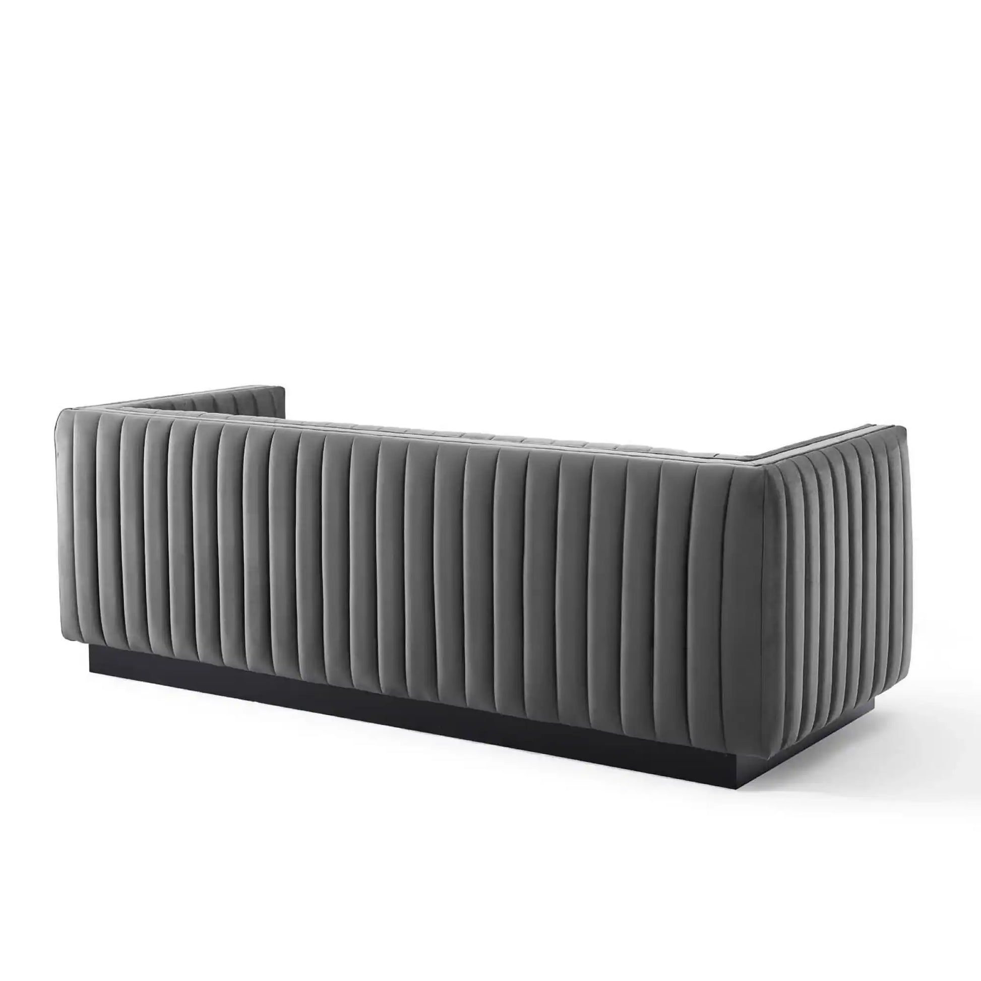 Conjure Channel Tufted Velvet Sofa by Modway - Best Buy Furniture
