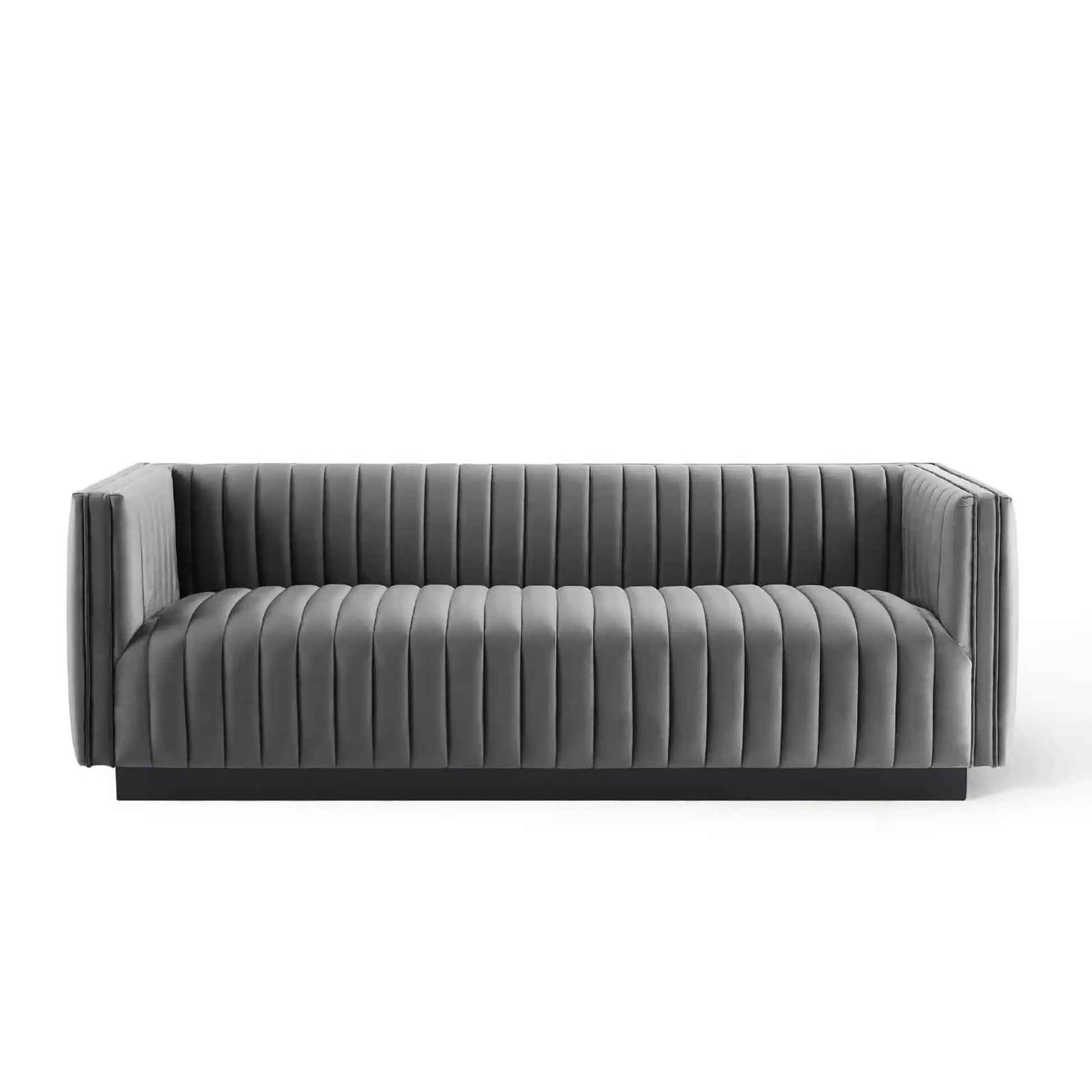 Conjure Channel Tufted Velvet Sofa by Modway - Best Buy Furniture