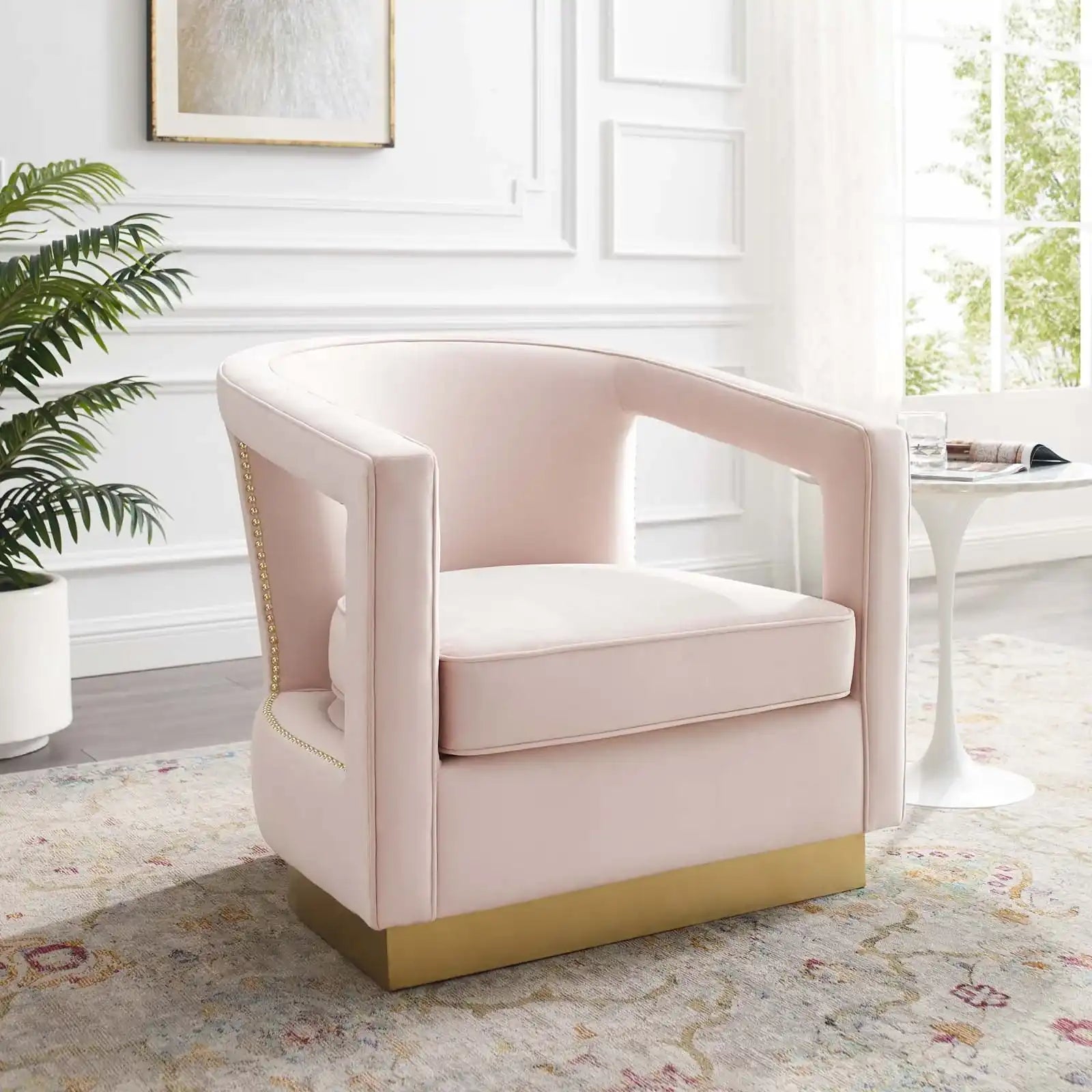 Frolick Performance Velvet Armchair - Best Buy Furniture