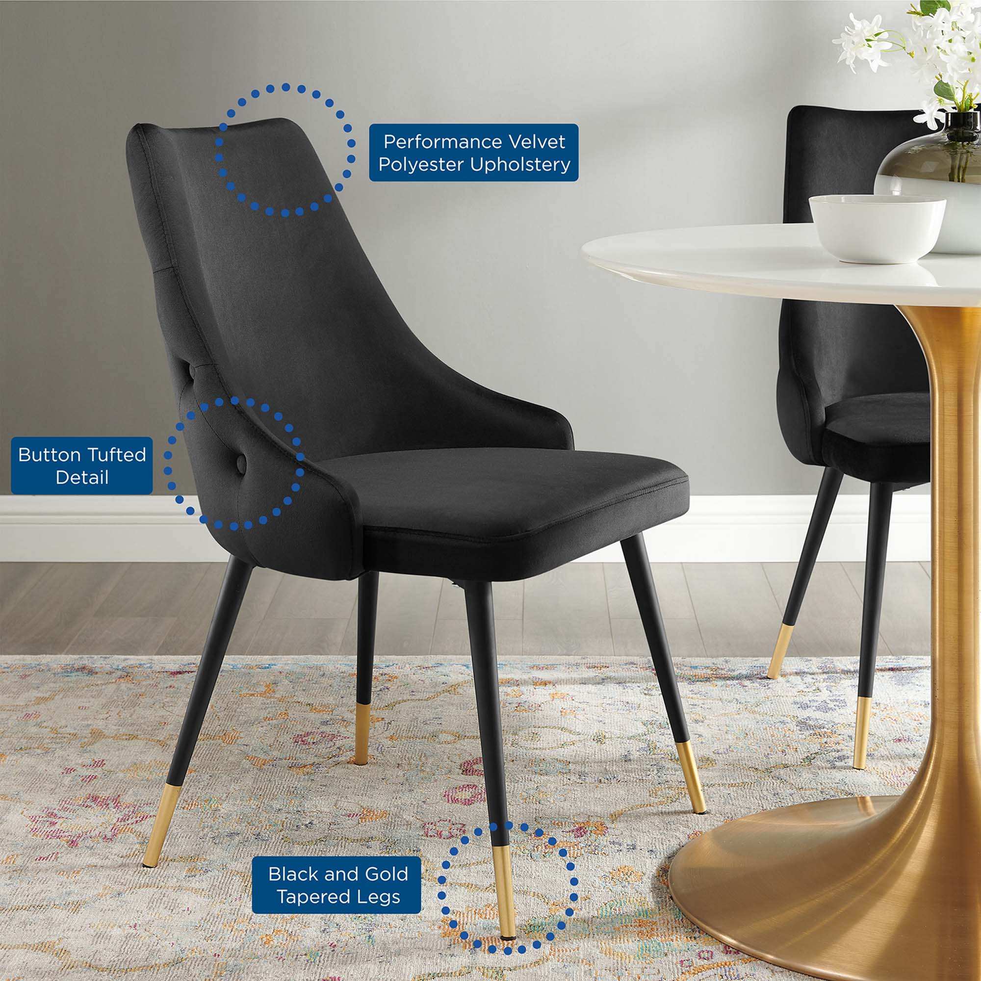 Adorn Tufted Performance Velvet Dining Side Chair by Modway - Best Buy Furniture