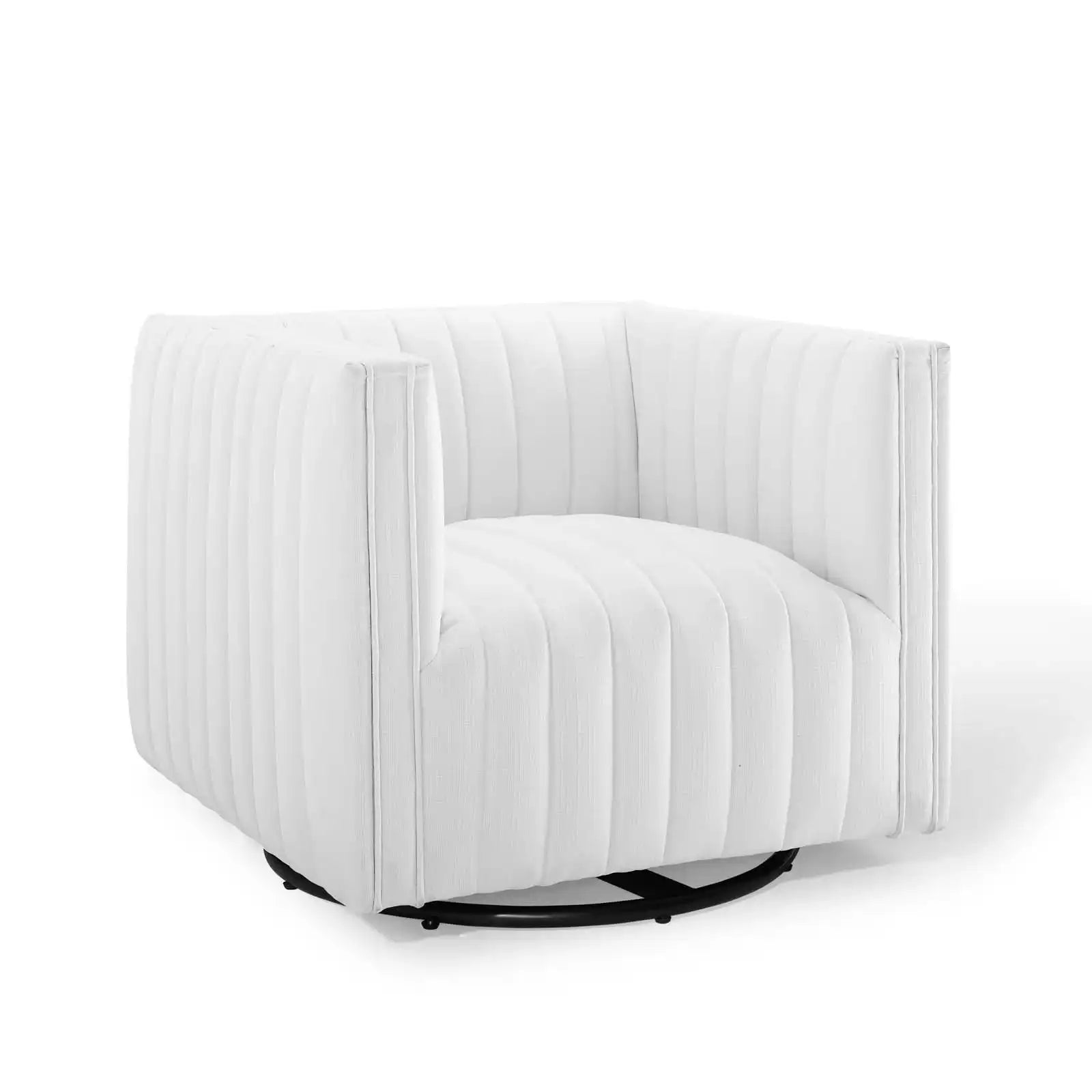 Conjure Tufted Swivel Upholstered Armchair - Best Buy Furniture
