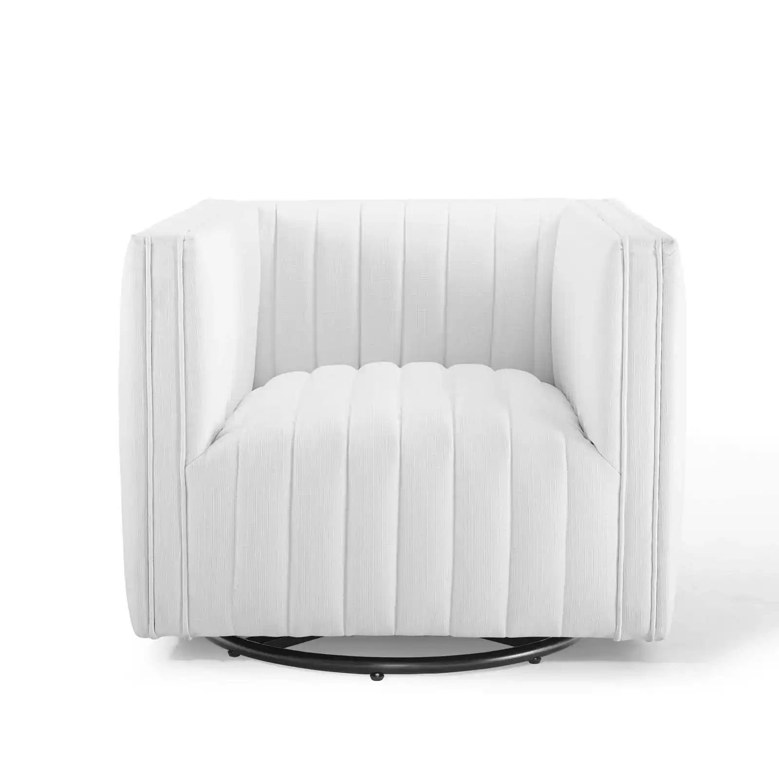 Conjure Tufted Swivel Upholstered Armchair - Best Buy Furniture