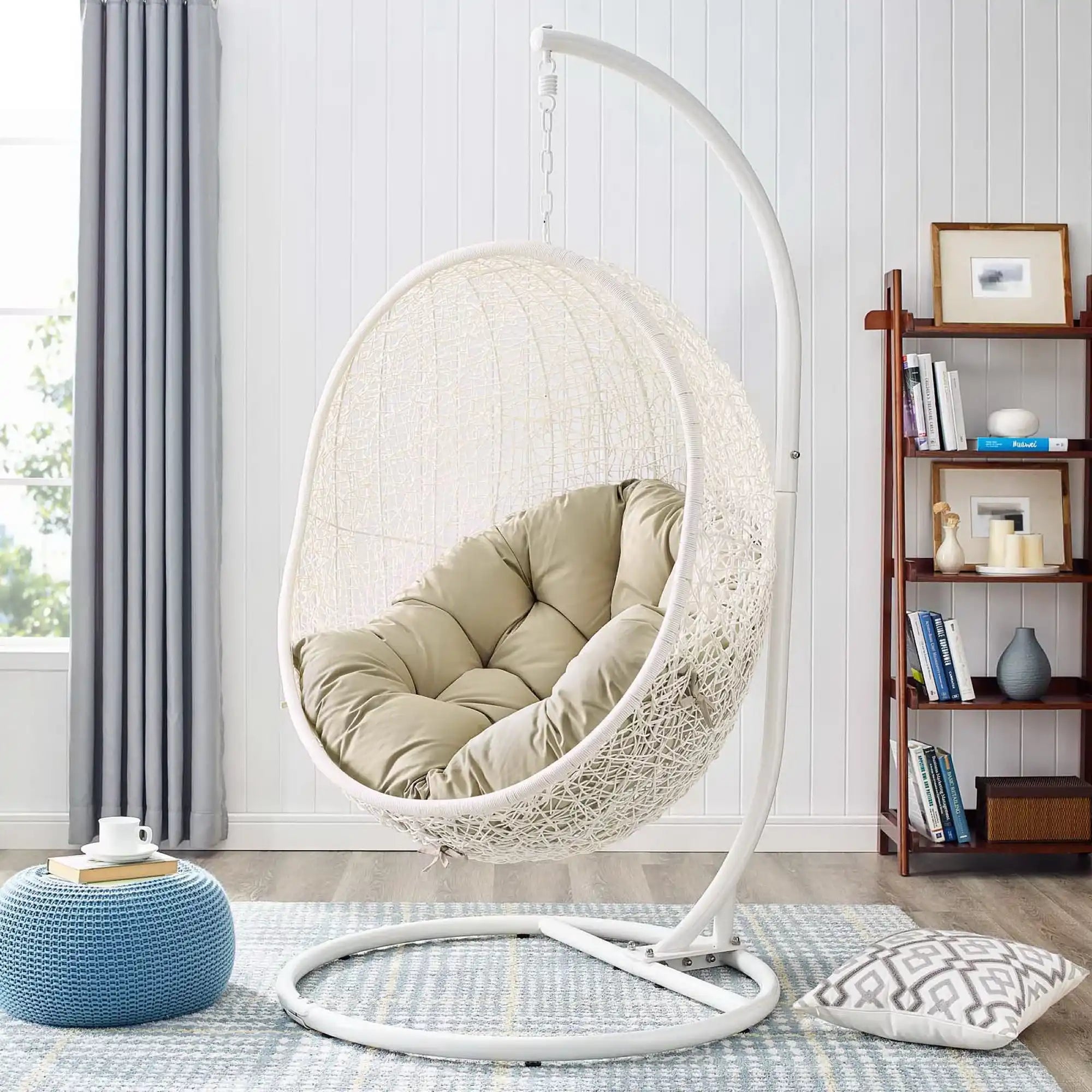 Hide Outdoor Patio Sunbrella� Swing Chair With Stand by Modway - Best Buy Furniture