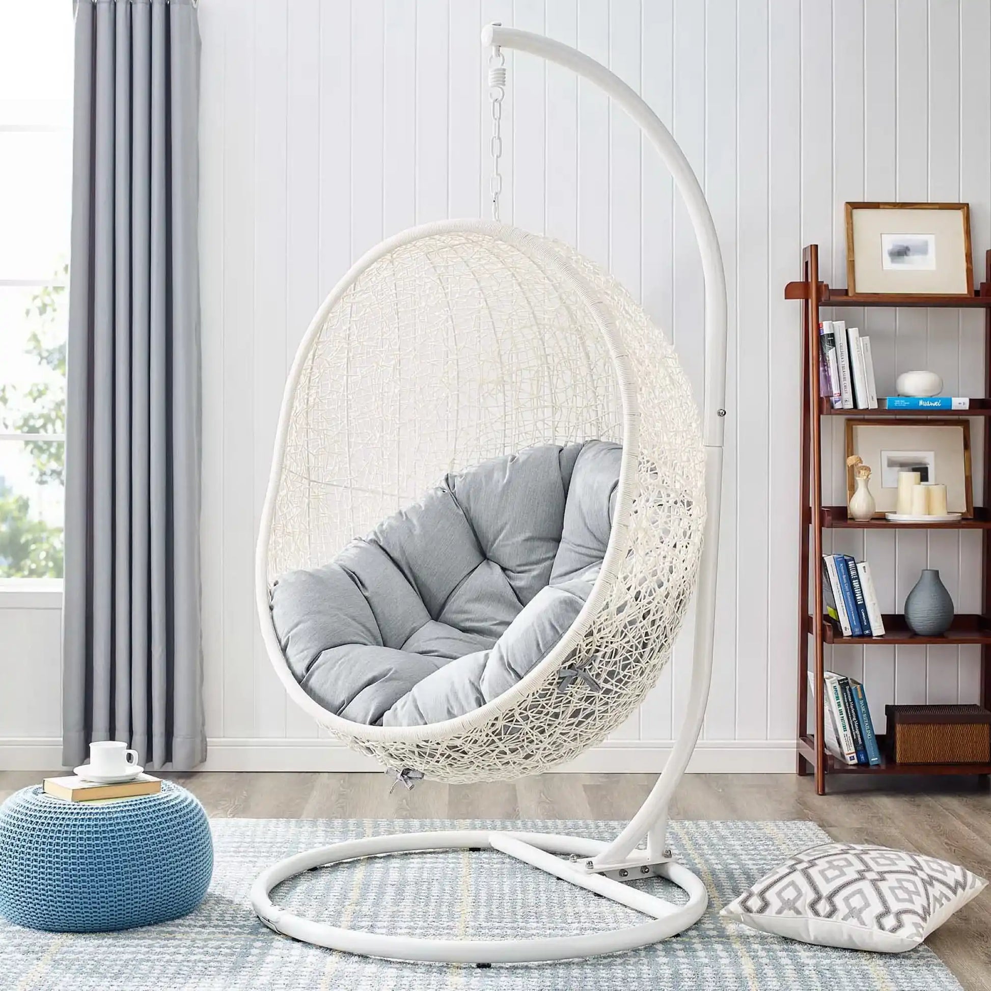 Hide Outdoor Patio Sunbrella� Swing Chair With Stand by Modway - Best Buy Furniture
