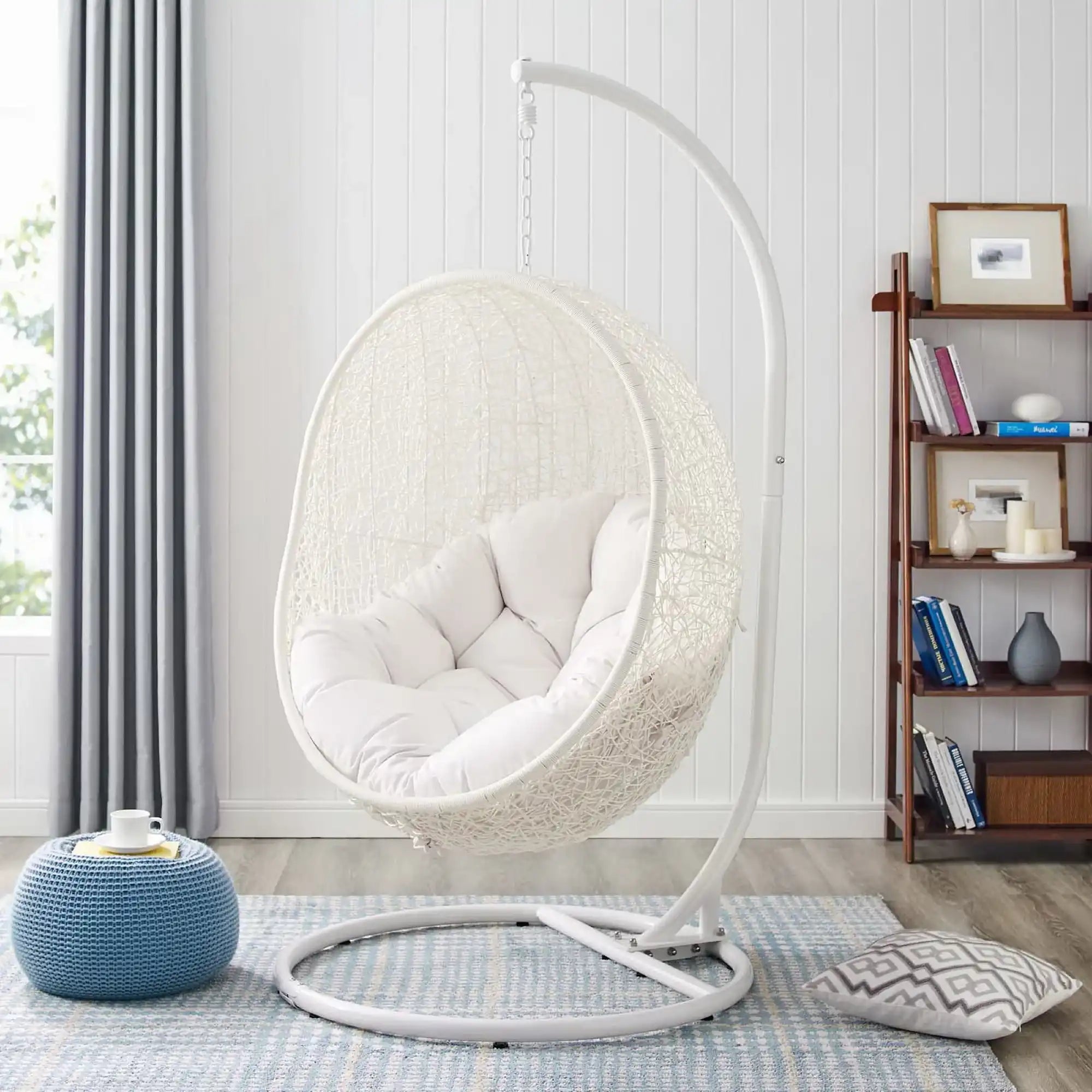 Hide Outdoor Patio Sunbrella� Swing Chair With Stand by Modway - Best Buy Furniture