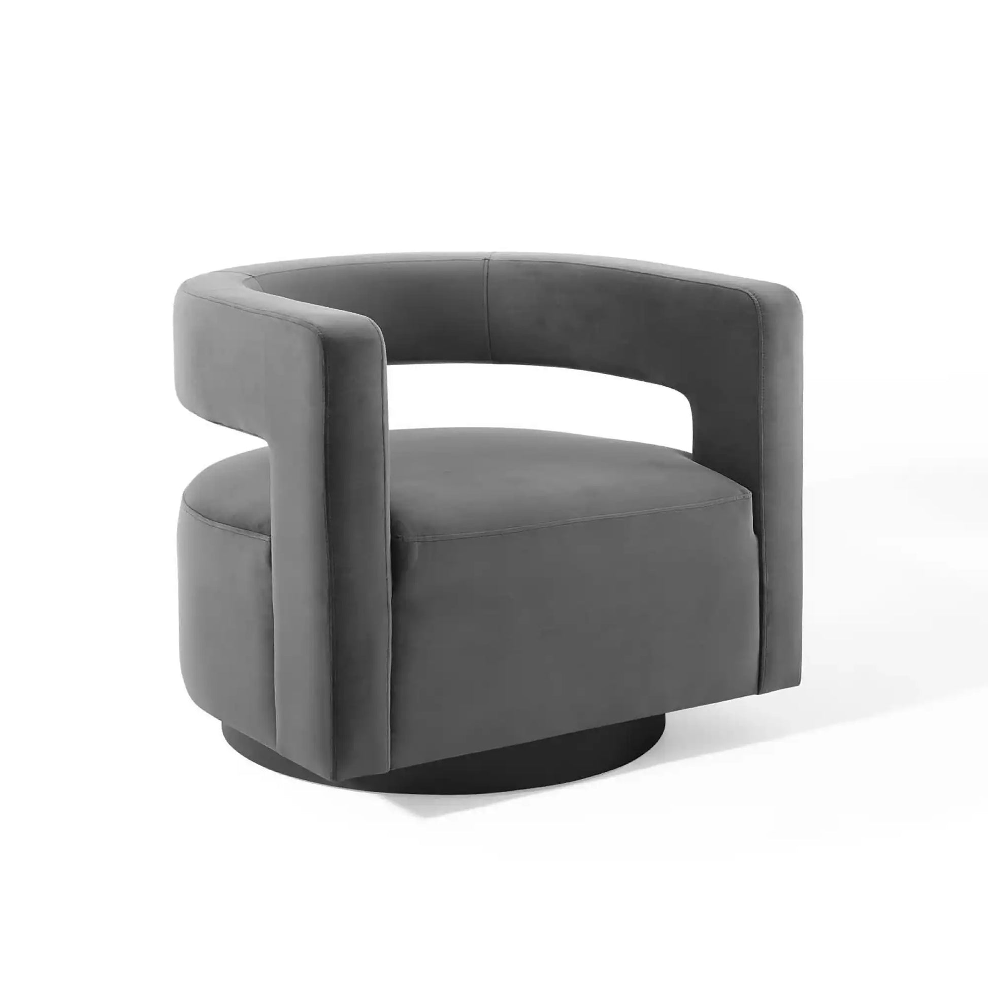 Spin Cutaway Performance Velvet Swivel Armchair by Modway - Best Buy Furniture