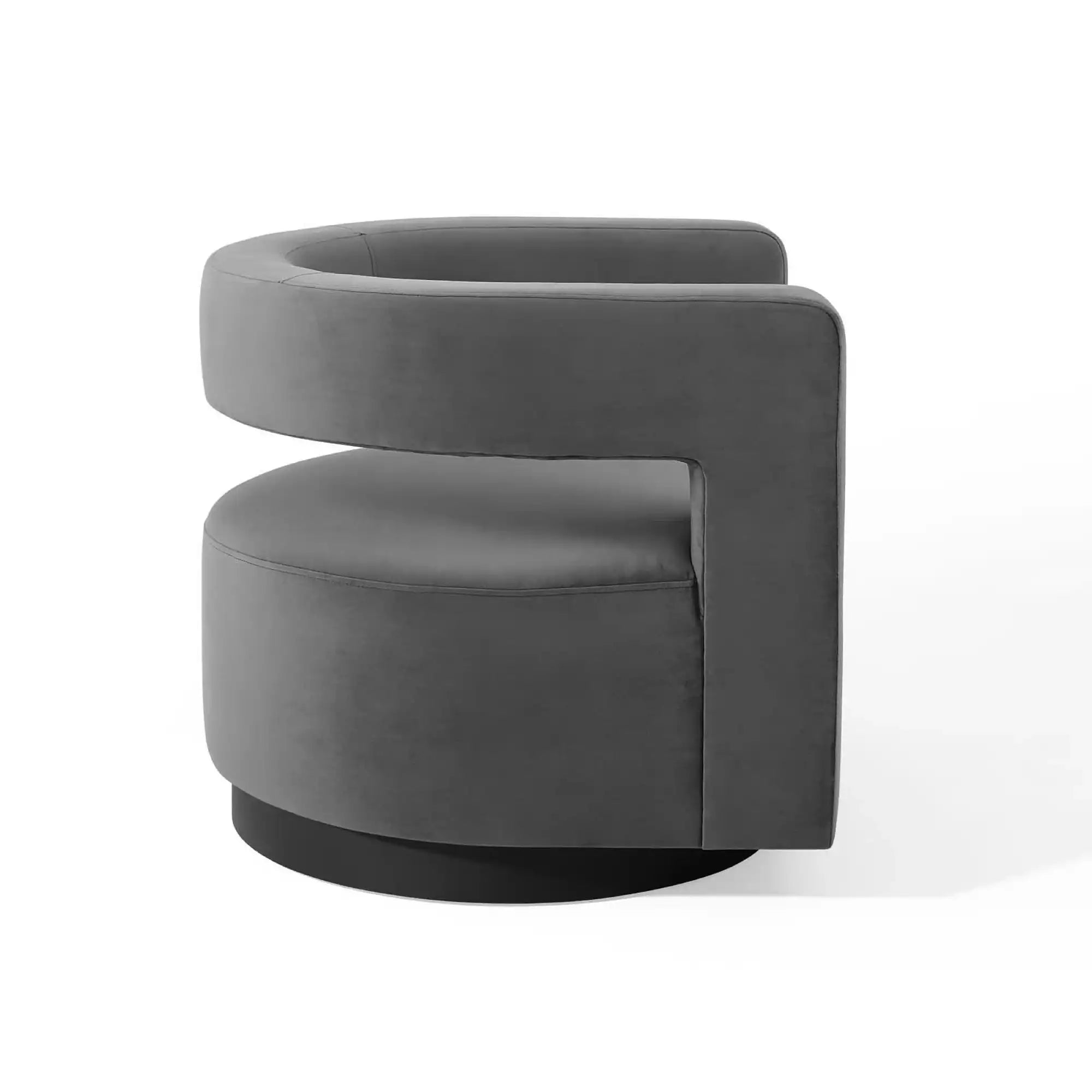 Spin Cutaway Performance Velvet Swivel Armchair by Modway - Best Buy Furniture