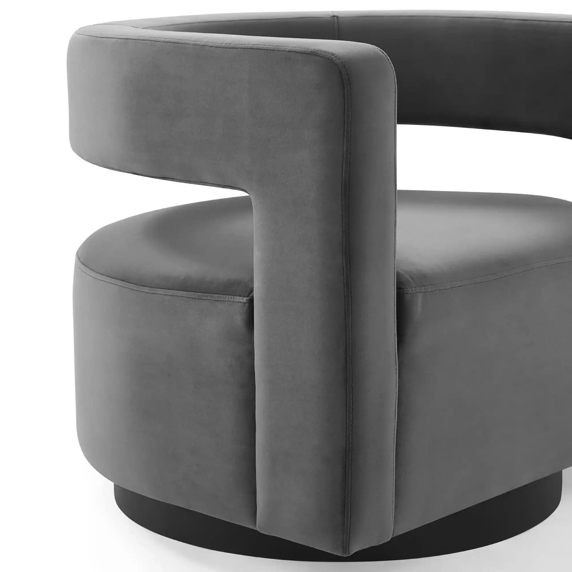Spin Cutaway Performance Velvet Swivel Armchair by Modway - Best Buy Furniture