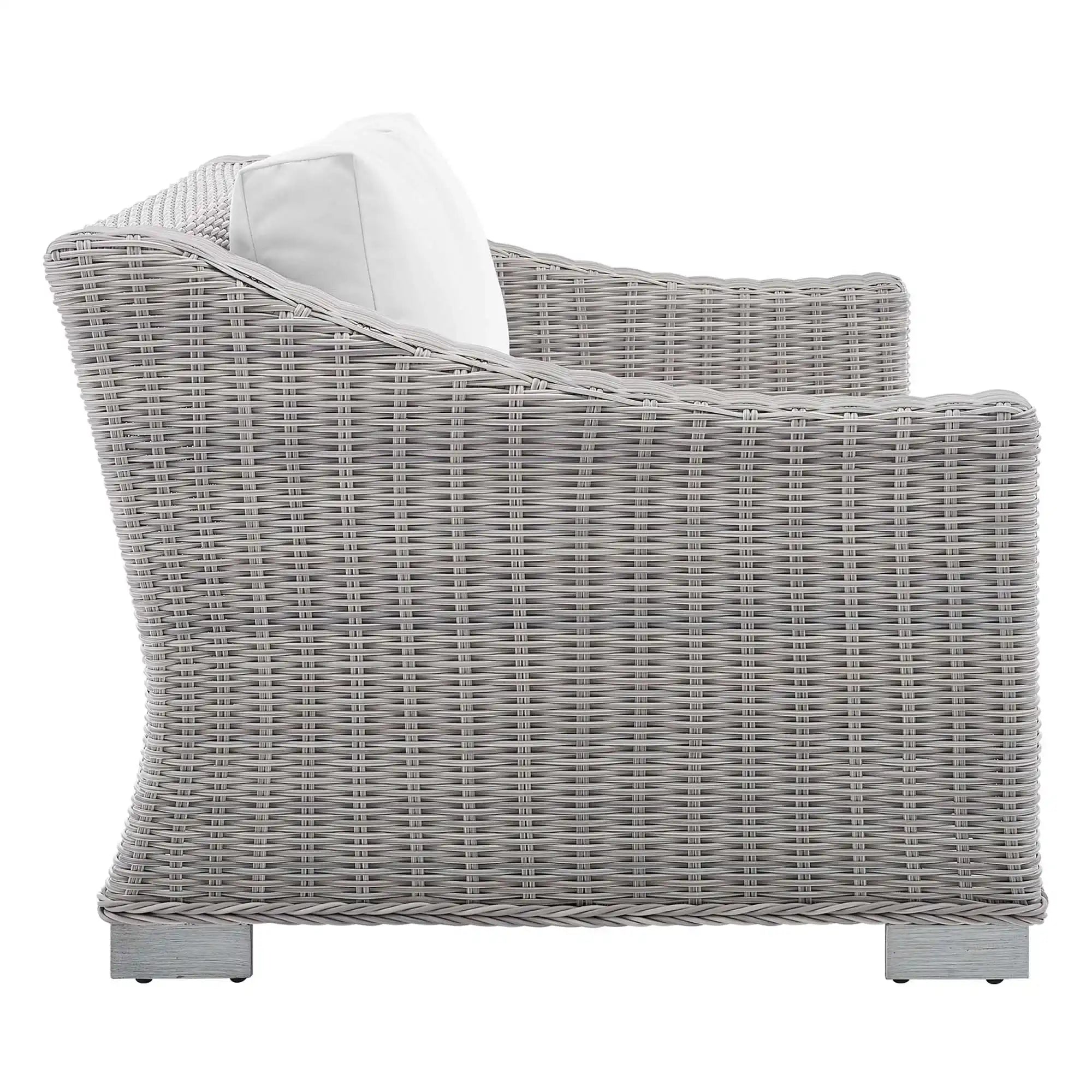 Conway Sunbrella� Outdoor Patio Wicker Rattan Loveseat by Modway - Best Buy Furniture