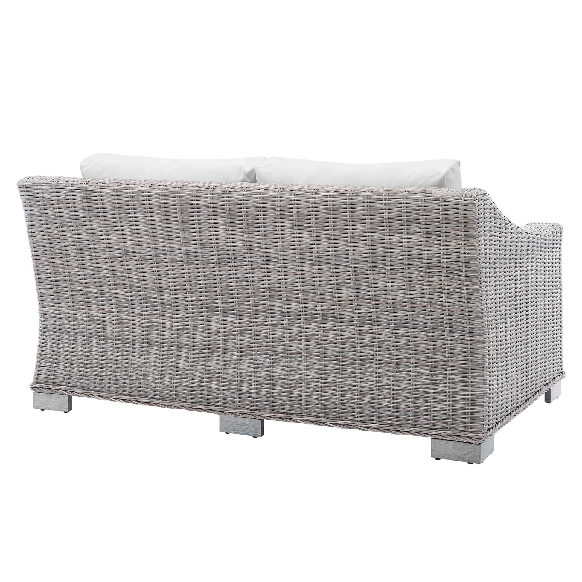 Conway Sunbrella� Outdoor Patio Wicker Rattan Loveseat by Modway - Best Buy Furniture