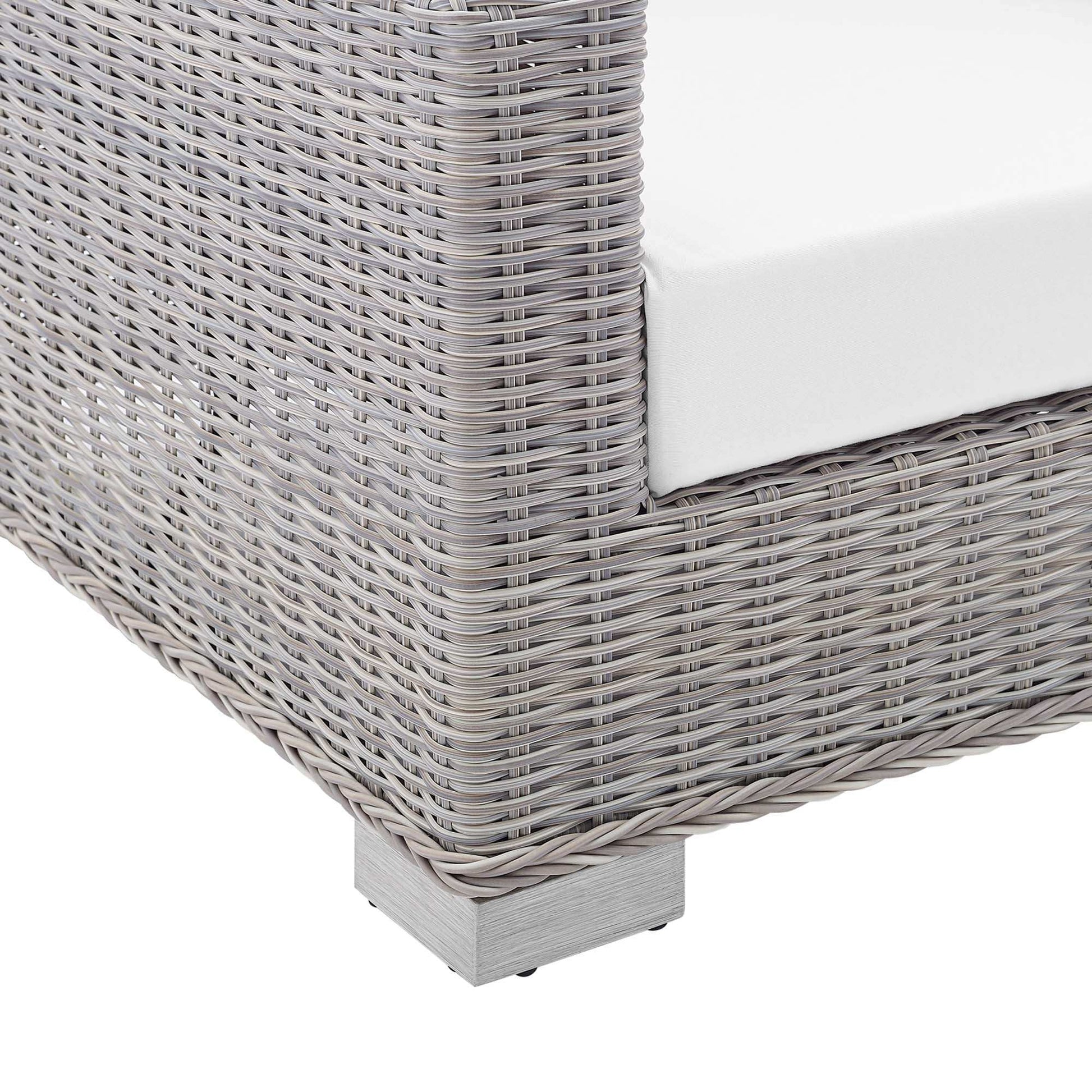 Conway Sunbrella� Outdoor Patio Wicker Rattan Loveseat by Modway - Best Buy Furniture
