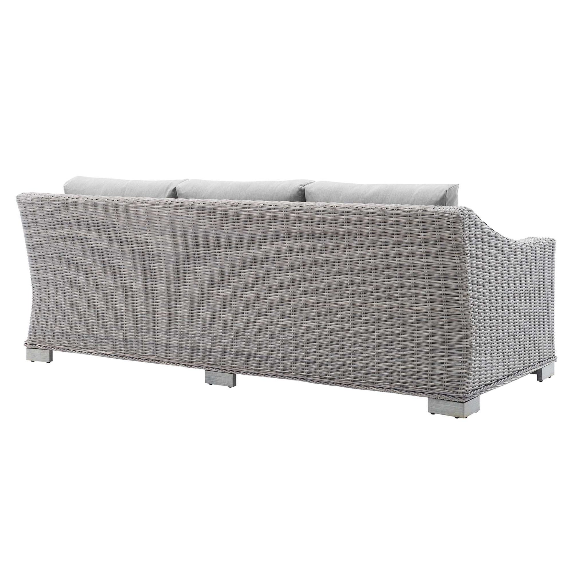 Conway Sunbrella� Outdoor Patio Wicker Rattan Sofa by Modway - Best Buy Furniture