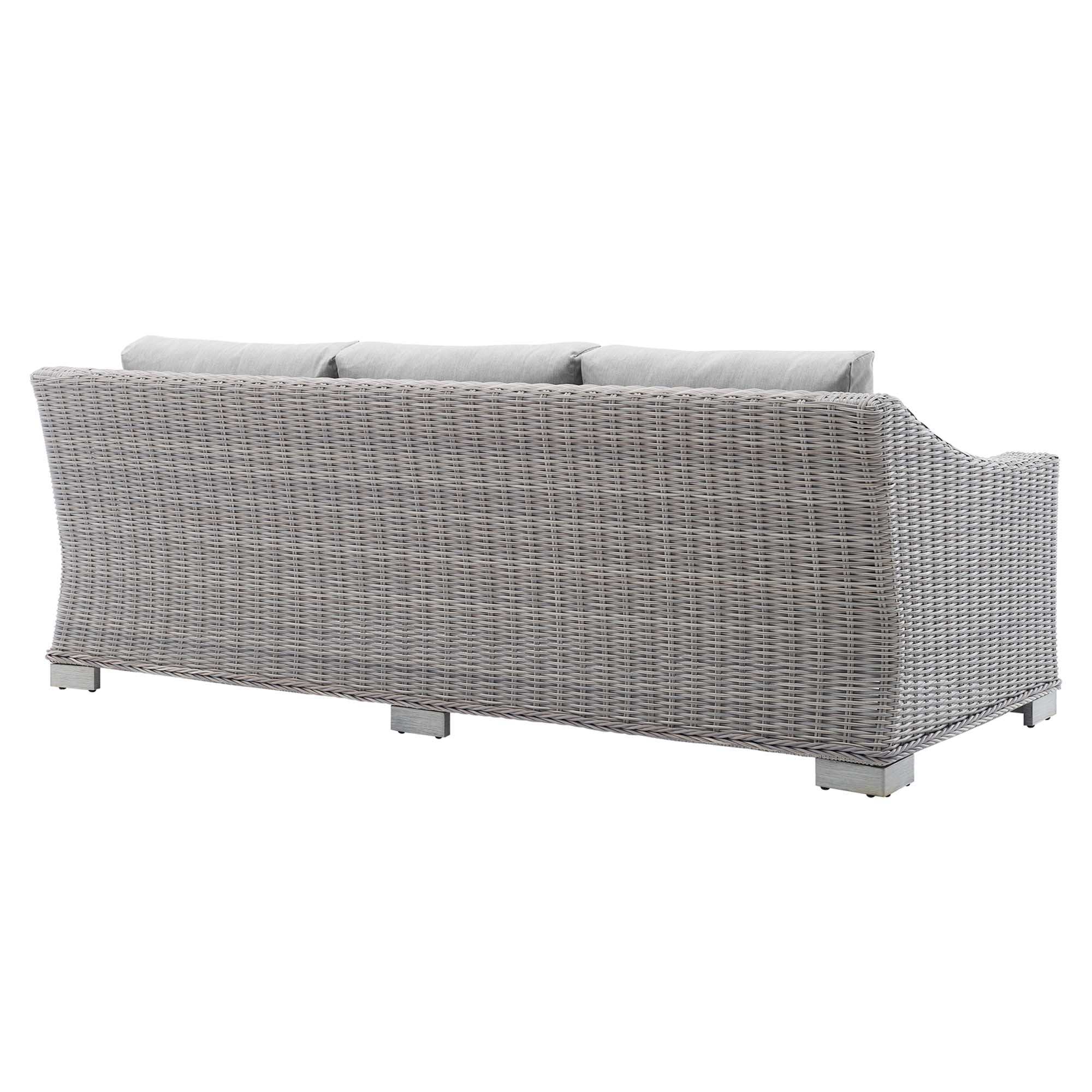 Conway Sunbrella� Outdoor Patio Wicker Rattan Sofa by Modway - Best Buy Furniture