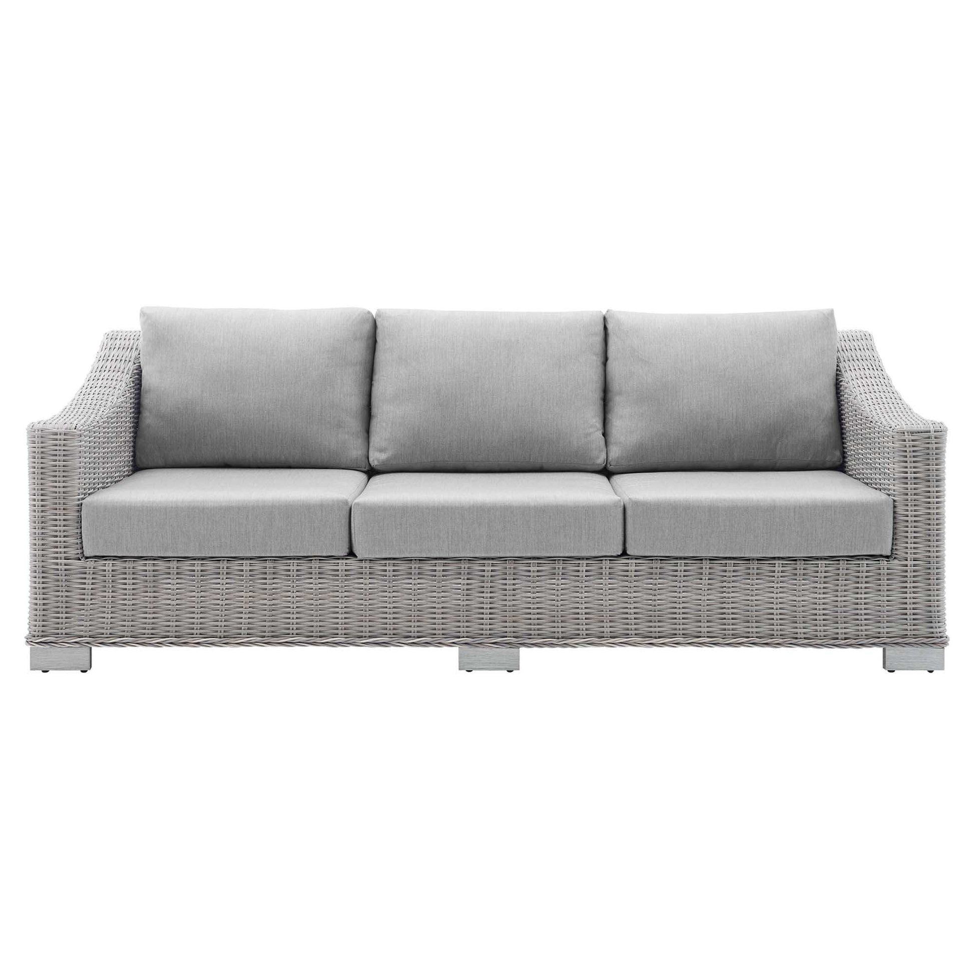 Conway Sunbrella� Outdoor Patio Wicker Rattan Sofa by Modway - Best Buy Furniture