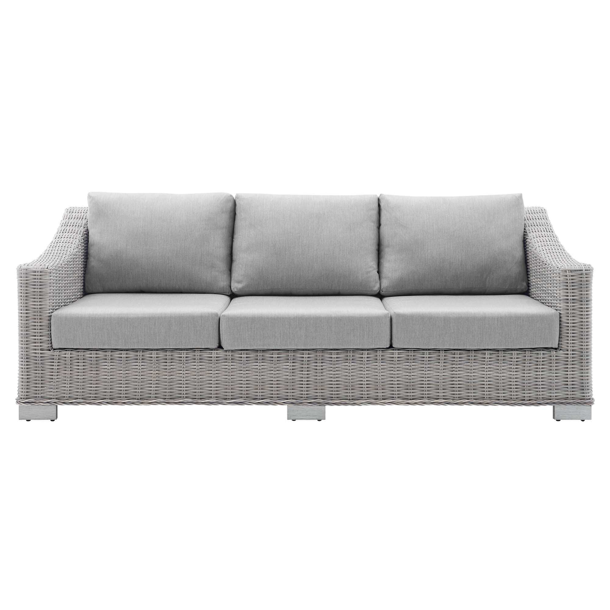Conway Sunbrella� Outdoor Patio Wicker Rattan Sofa by Modway - Best Buy Furniture
