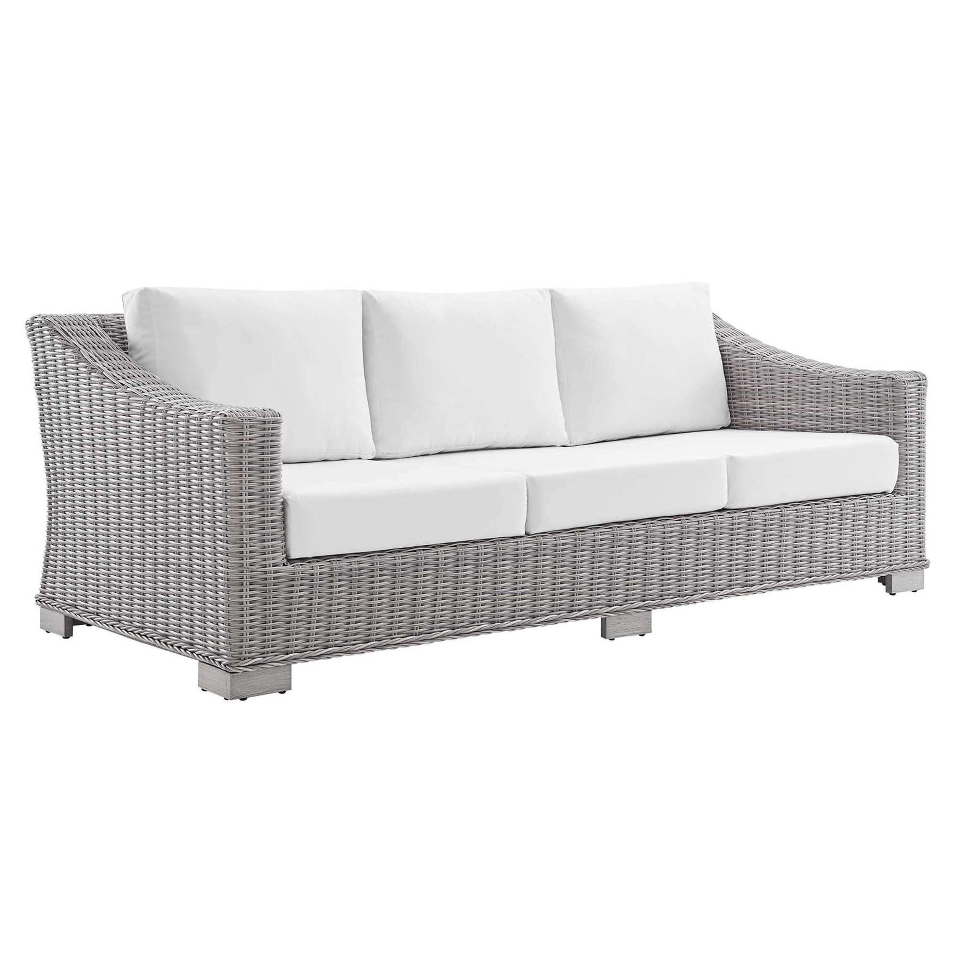 Conway Sunbrella� Outdoor Patio Wicker Rattan Sofa by Modway - Best Buy Furniture