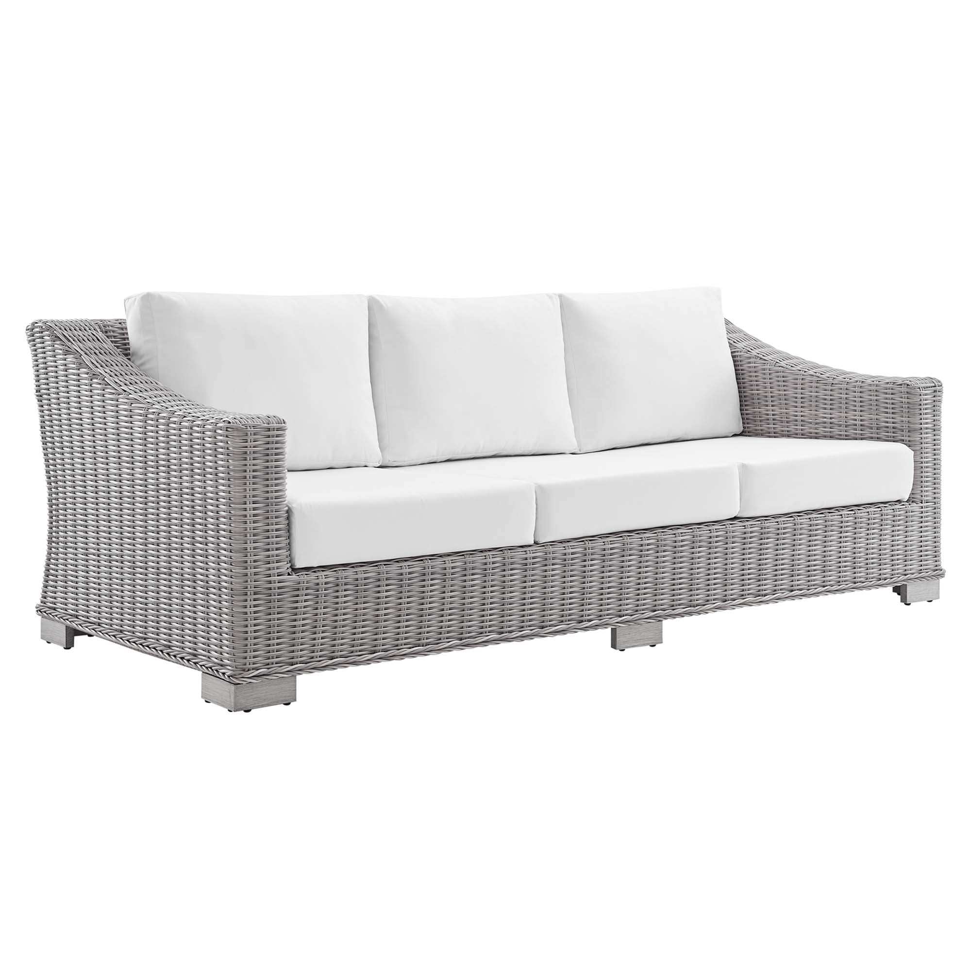 Conway Sunbrella� Outdoor Patio Wicker Rattan Sofa by Modway - Best Buy Furniture