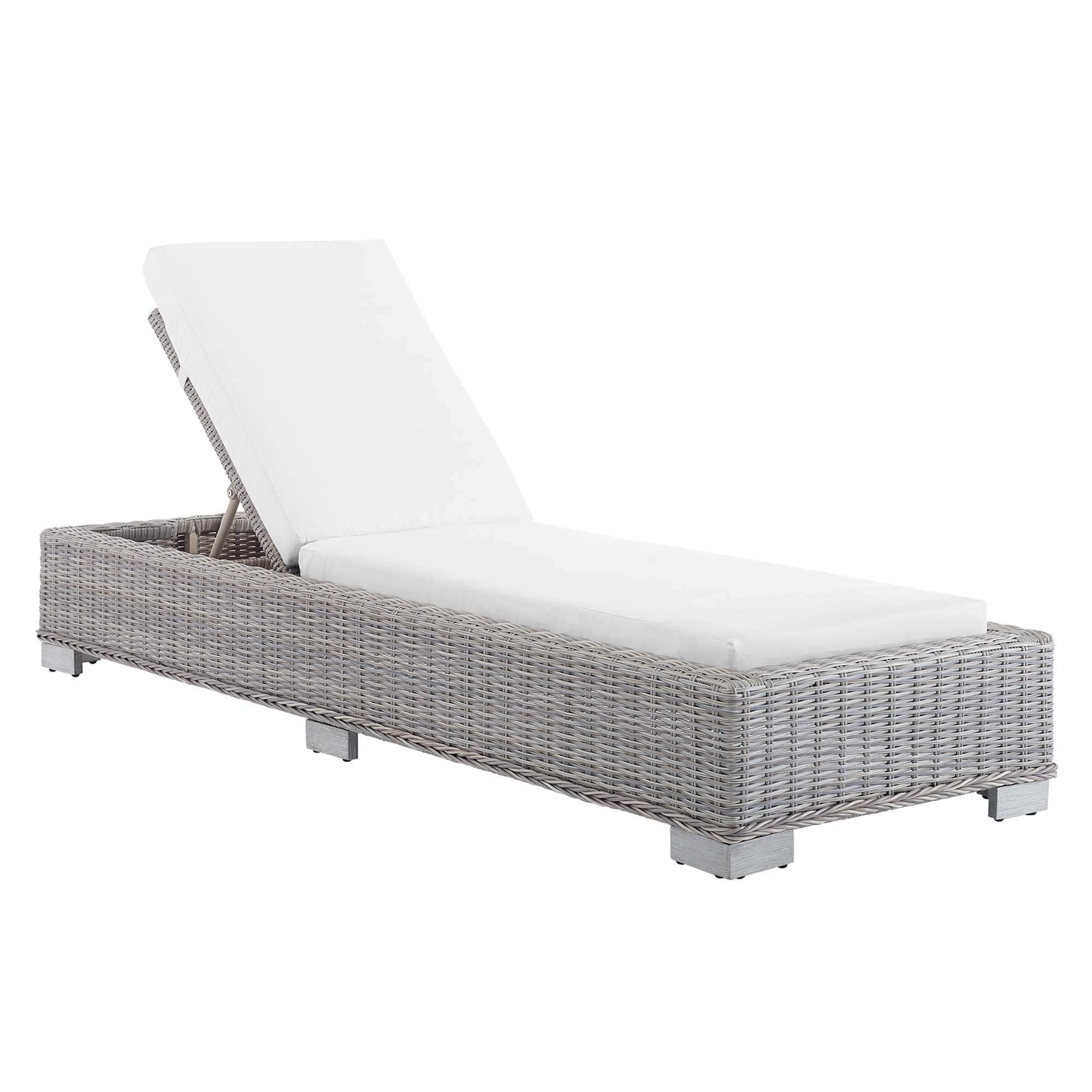 Conway Sunbrella� Outdoor Patio Wicker Rattan Chaise Lounge by Modway - Best Buy Furniture