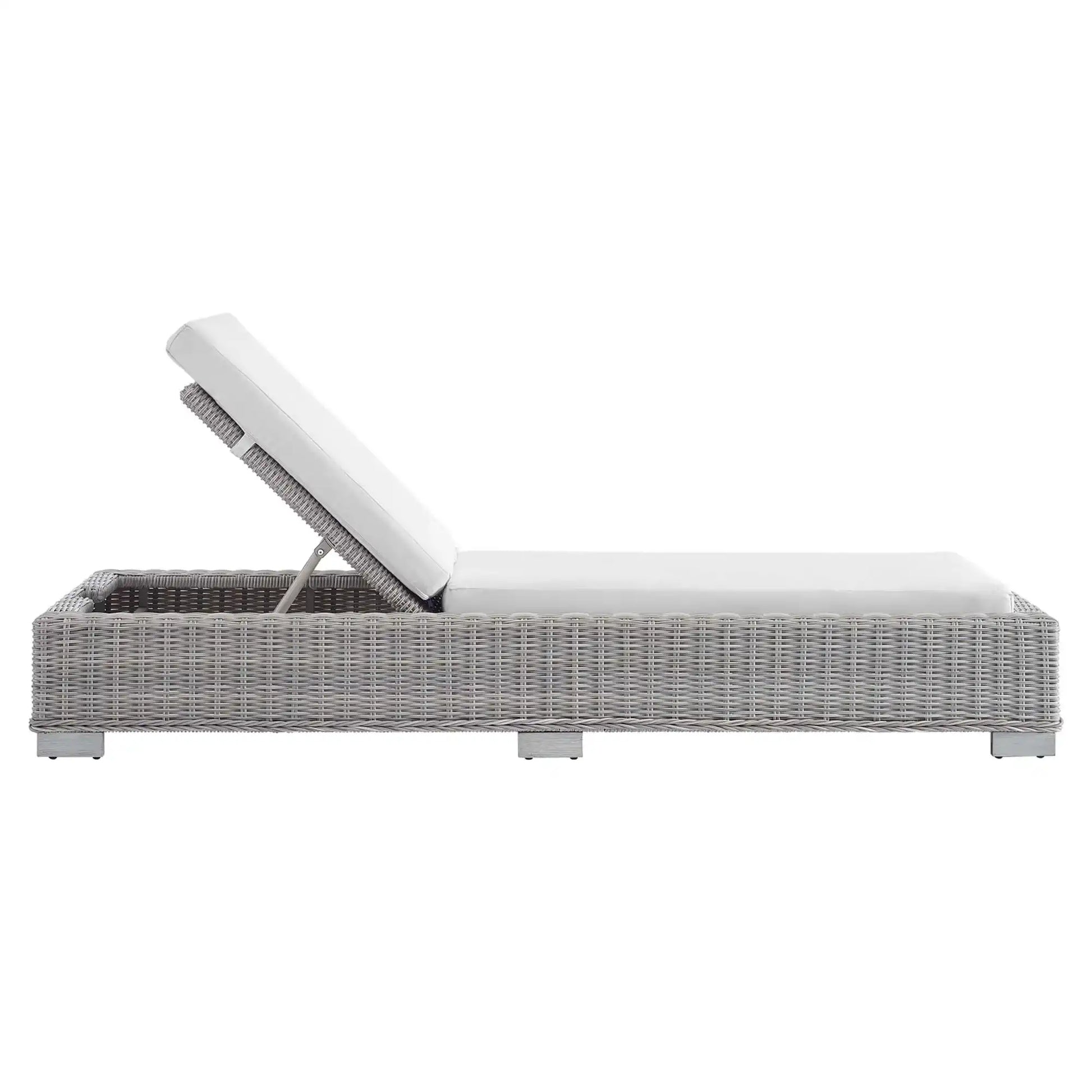 Conway Sunbrella� Outdoor Patio Wicker Rattan Chaise Lounge by Modway - Best Buy Furniture