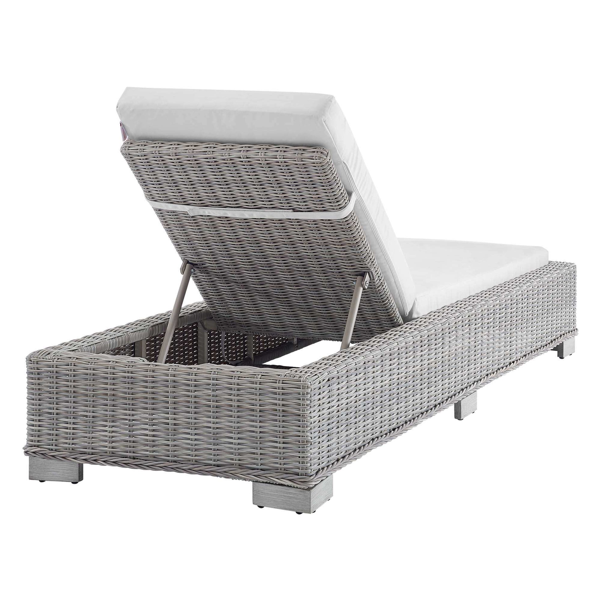 Conway Sunbrella� Outdoor Patio Wicker Rattan Chaise Lounge by Modway - Best Buy Furniture