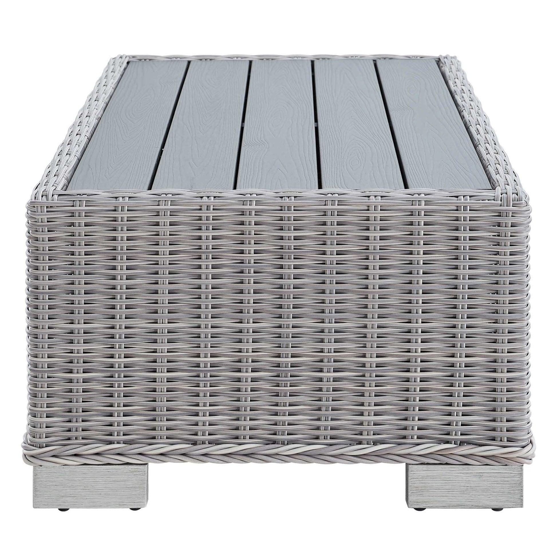 Conway 32" Outdoor Patio Wicker Rattan Coffee Table by Modway - Best Buy Furniture
