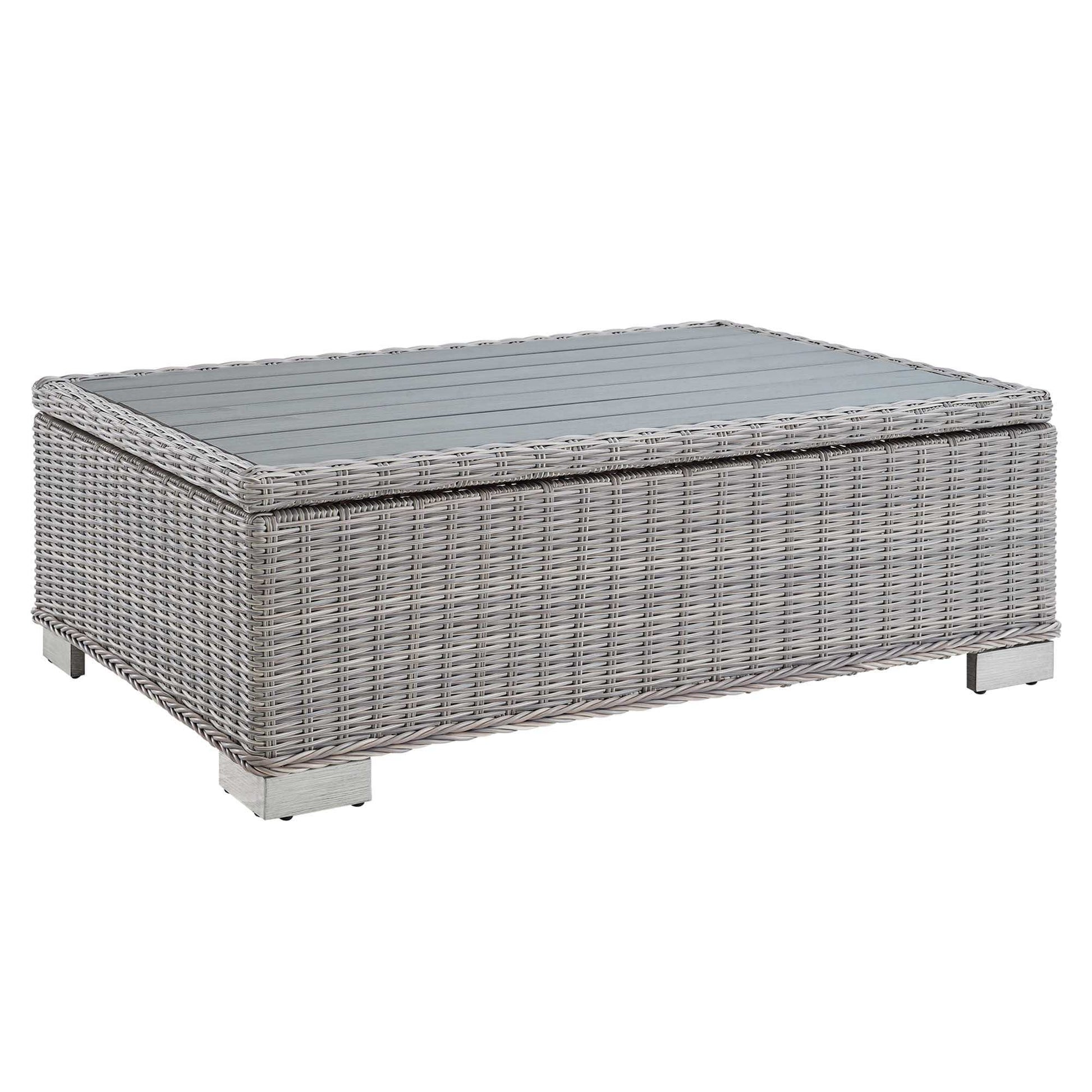 Conway 45" Outdoor Patio Wicker Rattan Coffee Table by Modway - Best Buy Furniture