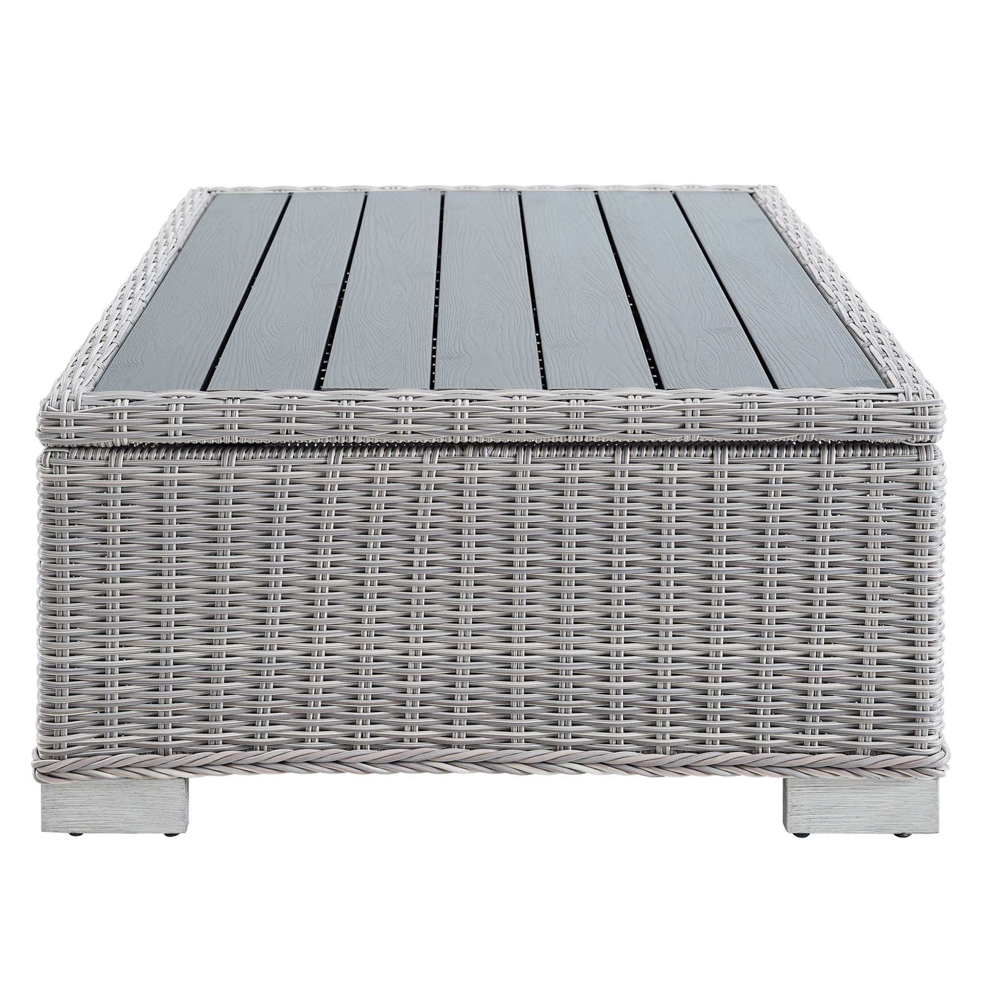 Conway 45" Outdoor Patio Wicker Rattan Coffee Table by Modway - Best Buy Furniture