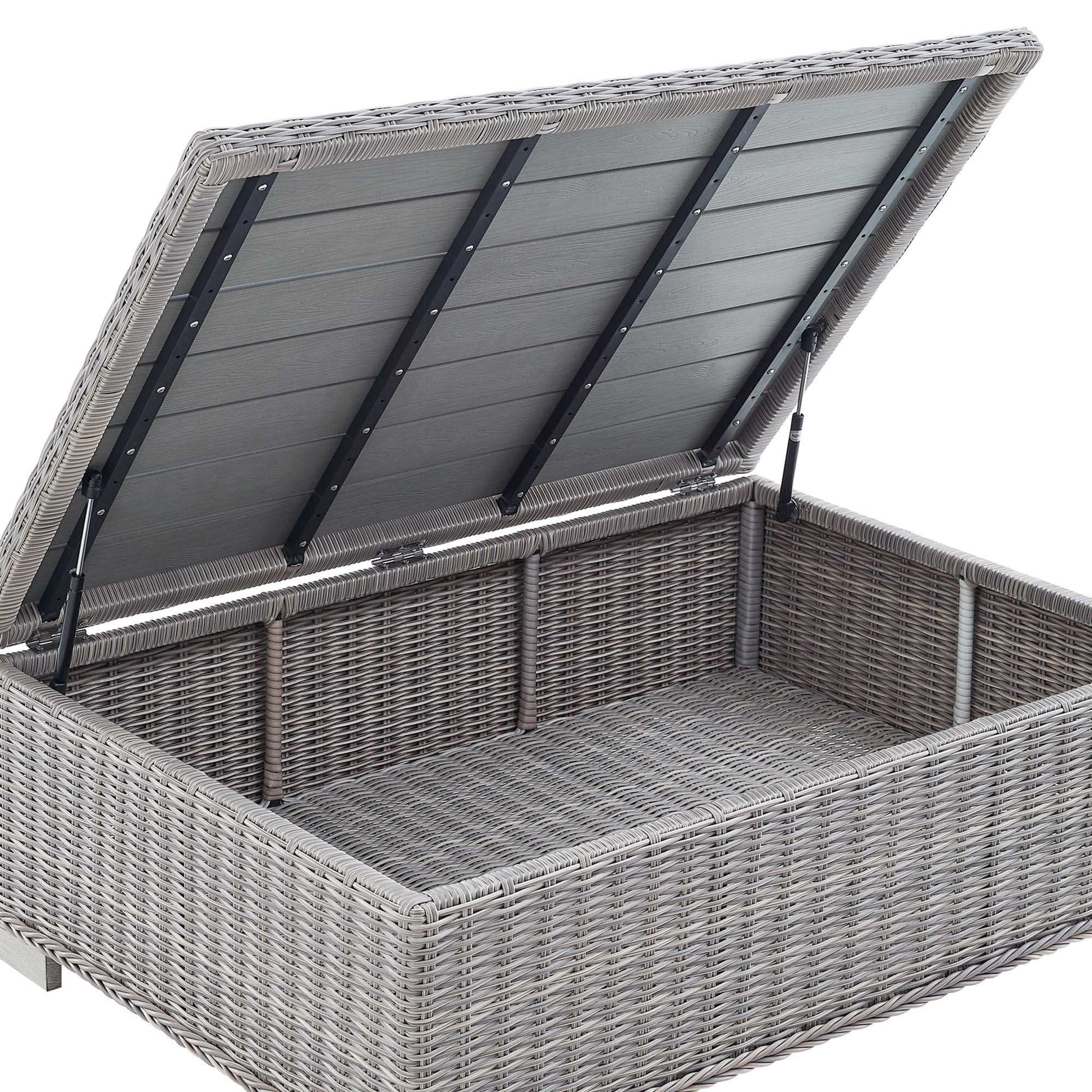 Conway 45" Outdoor Patio Wicker Rattan Coffee Table by Modway - Best Buy Furniture