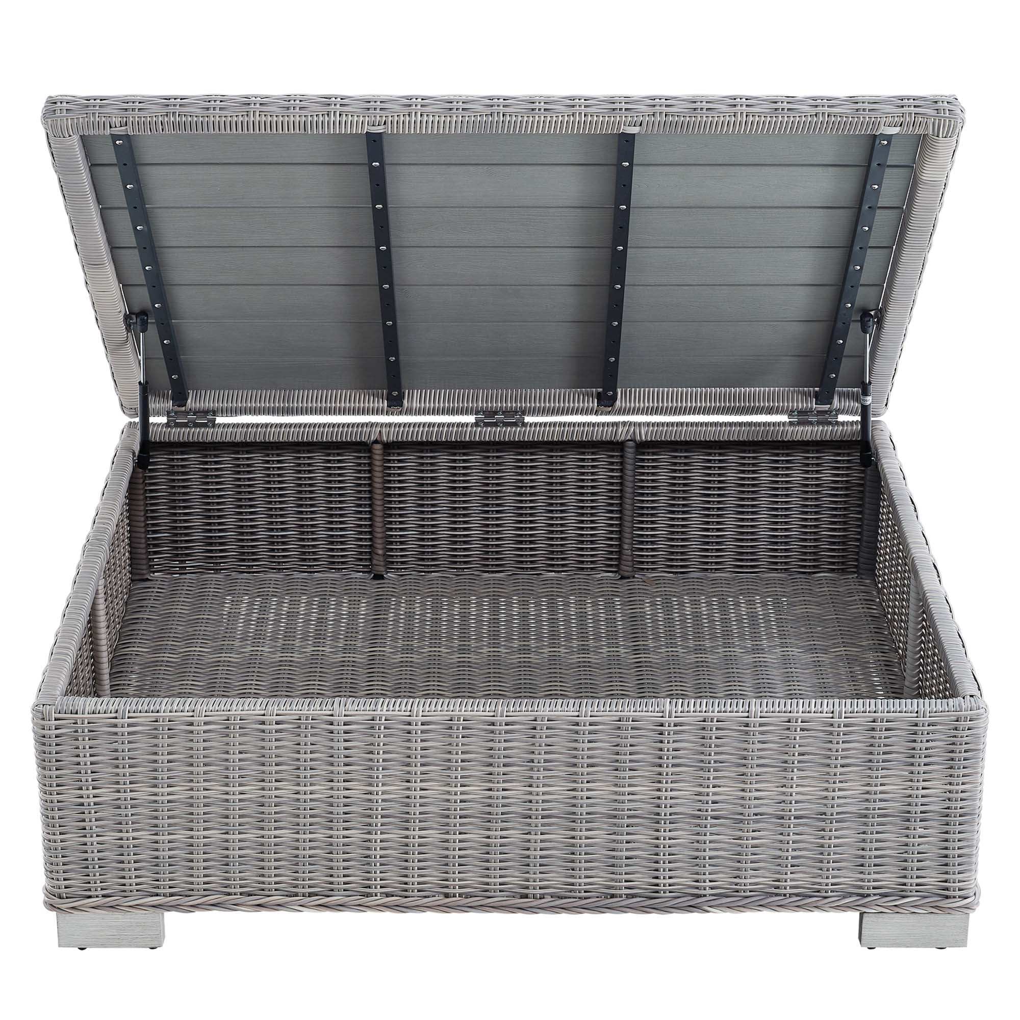 Conway 45" Outdoor Patio Wicker Rattan Coffee Table by Modway - Best Buy Furniture