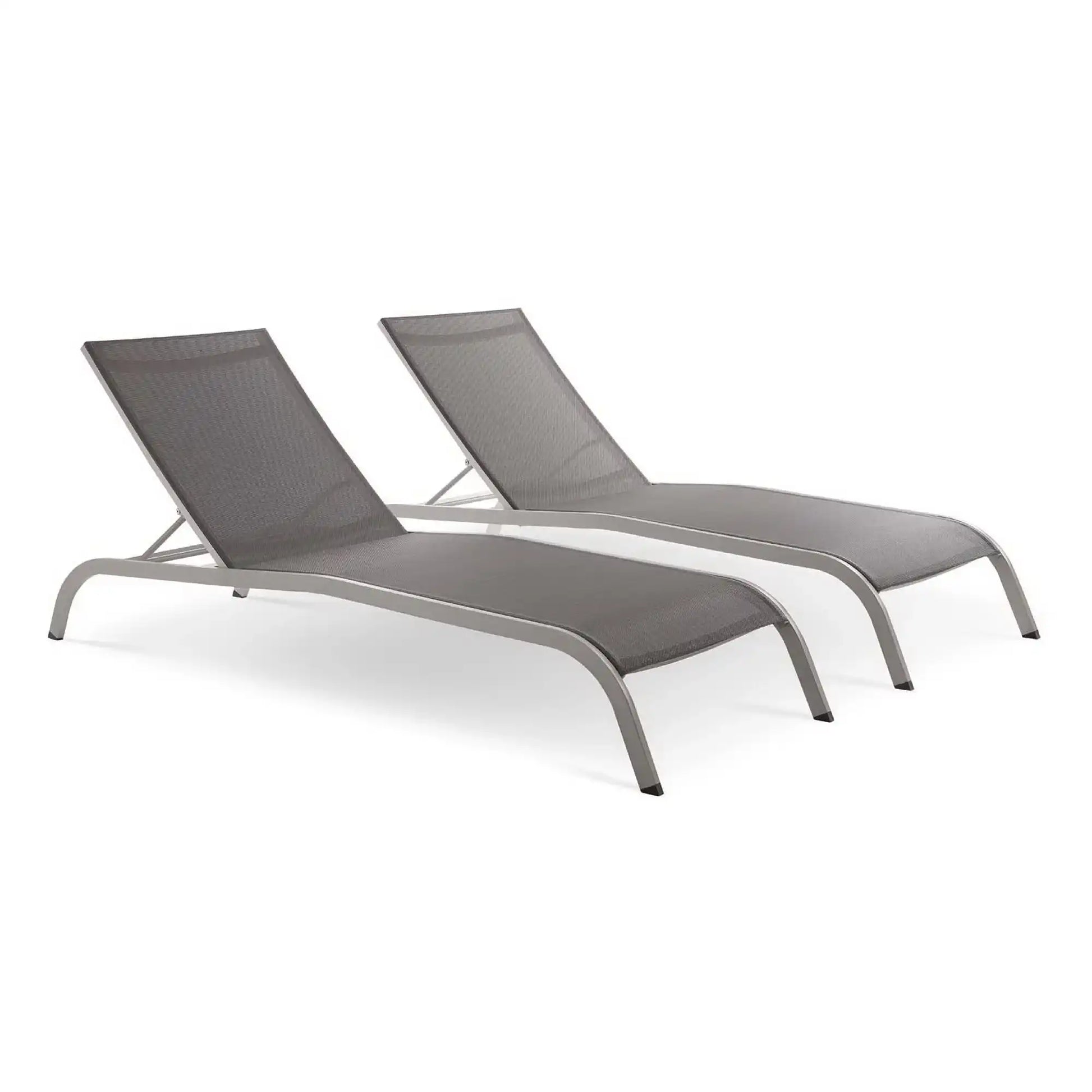 Savannah Outdoor Patio Mesh Chaise Lounge Set of 2 by Modway - Best Buy Furniture