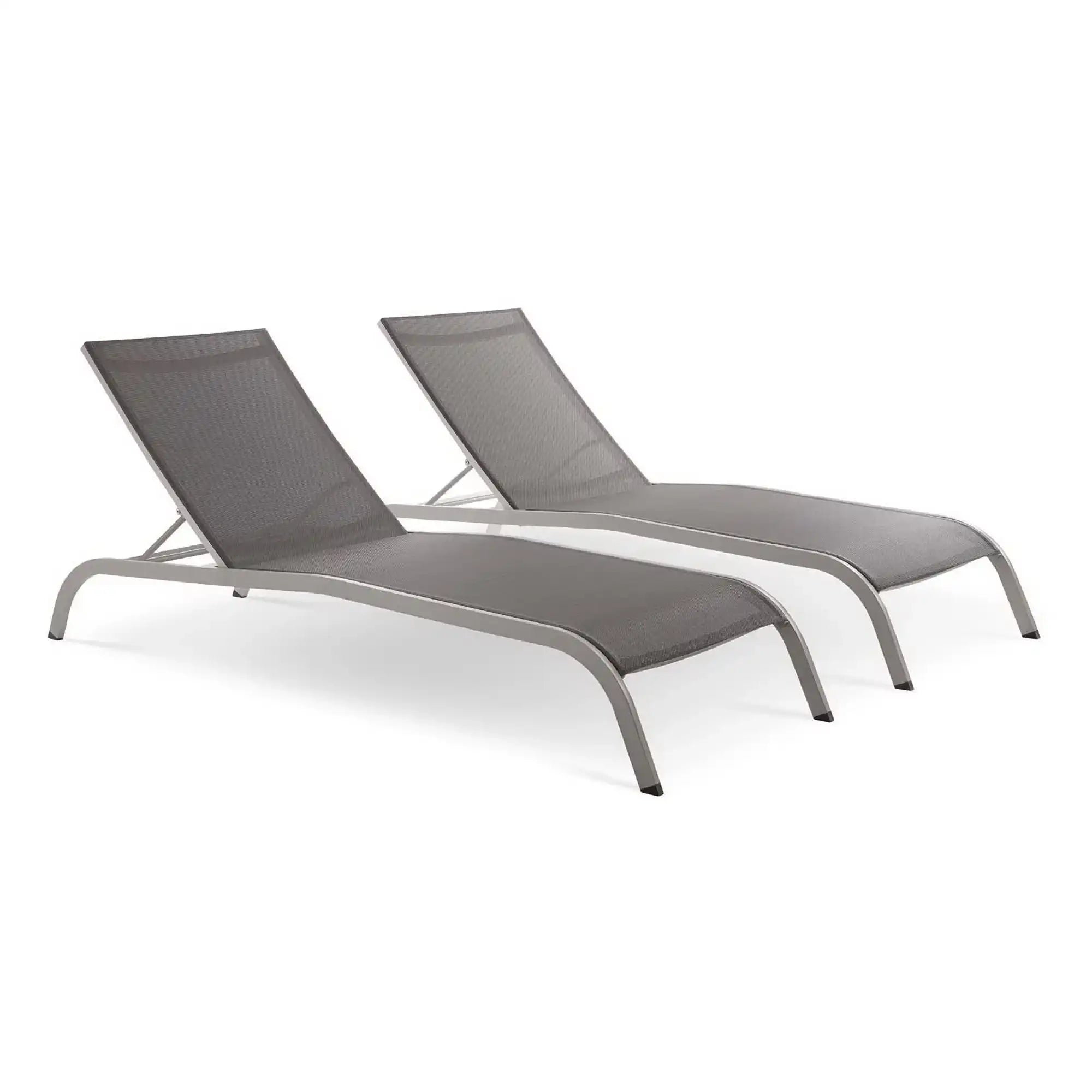 Savannah Outdoor Patio Mesh Chaise Lounge Set of 2 by Modway - Best Buy Furniture