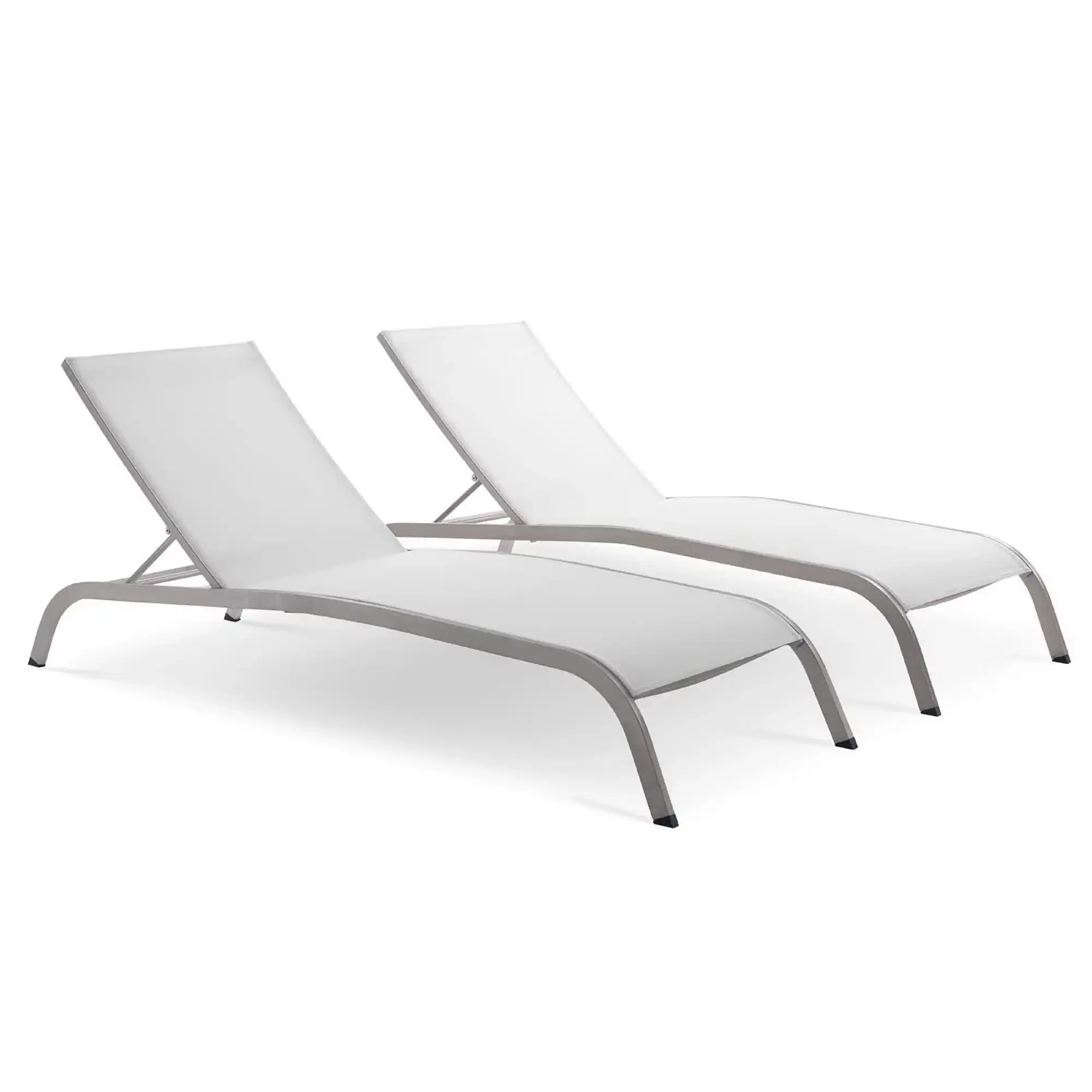 Savannah Outdoor Patio Mesh Chaise Lounge Set of 2 by Modway - Best Buy Furniture