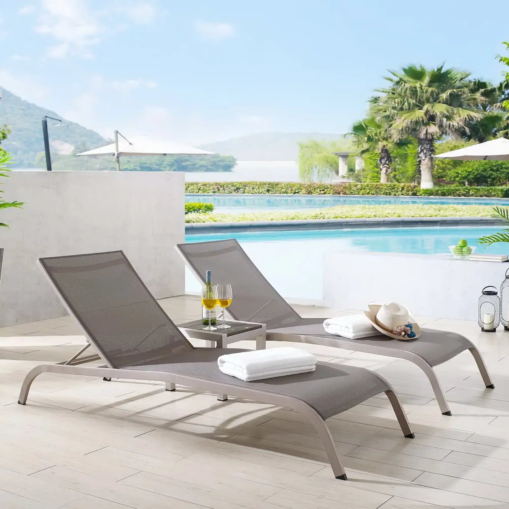 Savannah 3 Piece Outdoor Patio Mesh Set by Modway - Best Buy Furniture