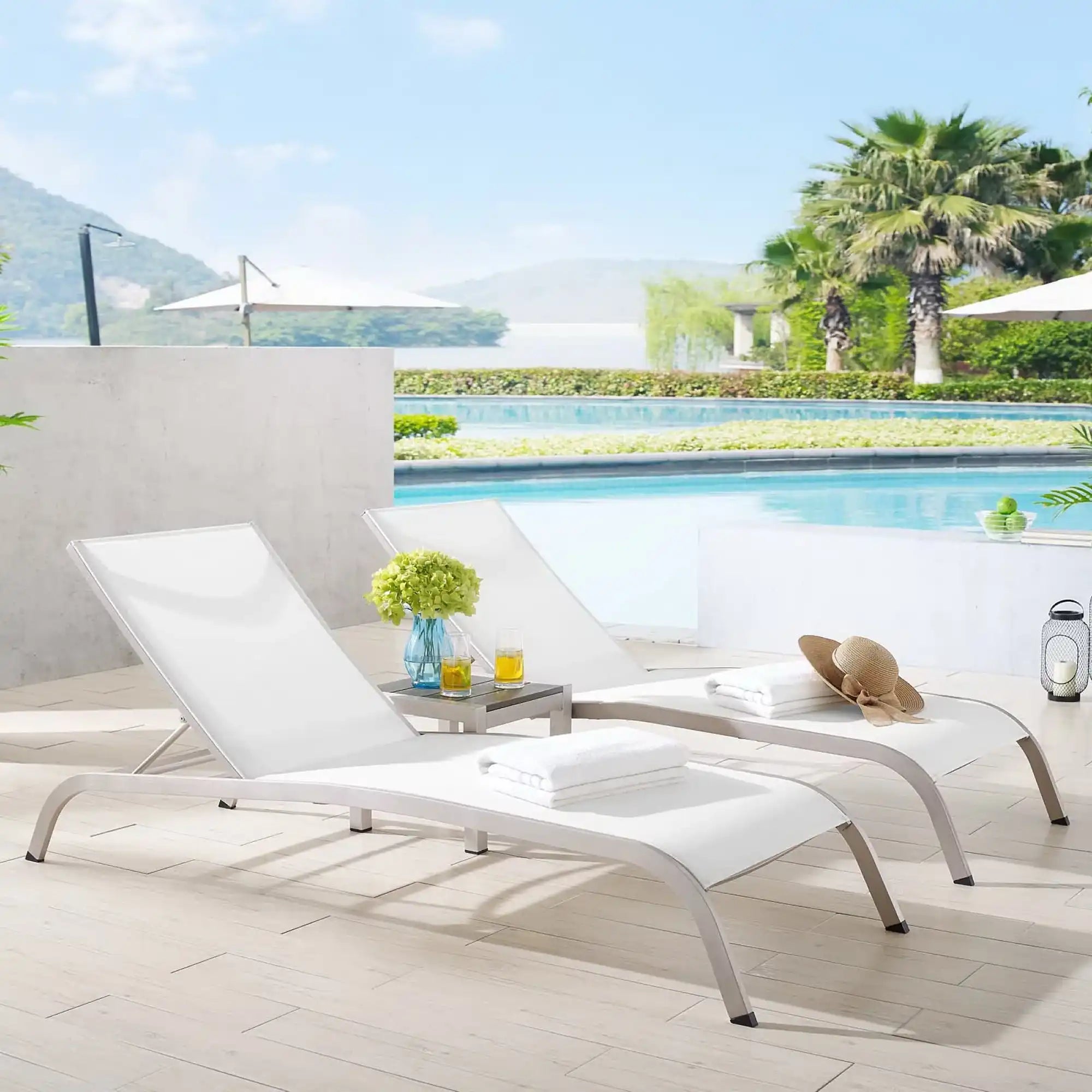 Savannah 3 Piece Outdoor Patio Mesh Set by Modway - Best Buy Furniture
