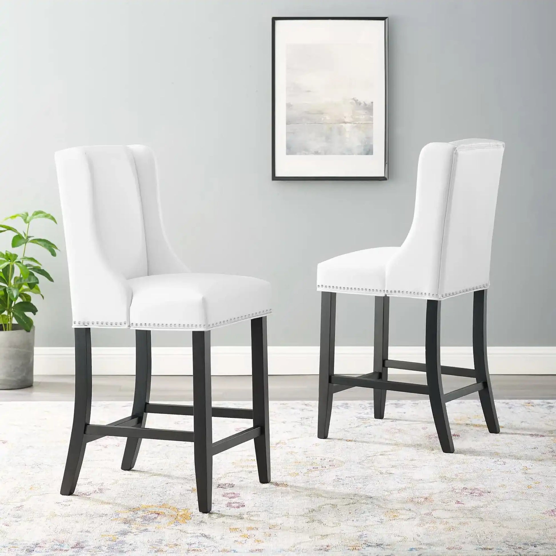Baron Faux Leather Counter Stool Set of 2 by Modway - Best Buy Furniture