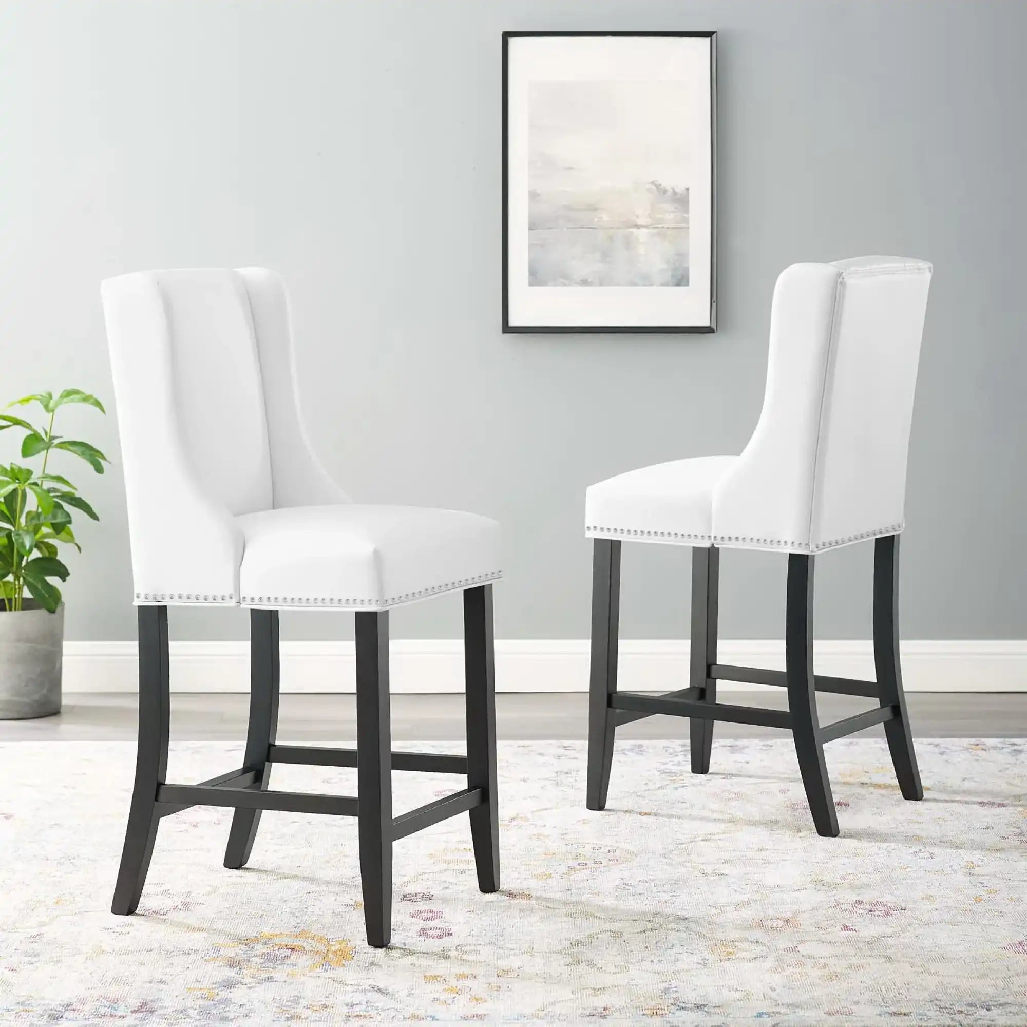 Baron Faux Leather Counter Stool Set of 2 by Modway - Best Buy Furniture