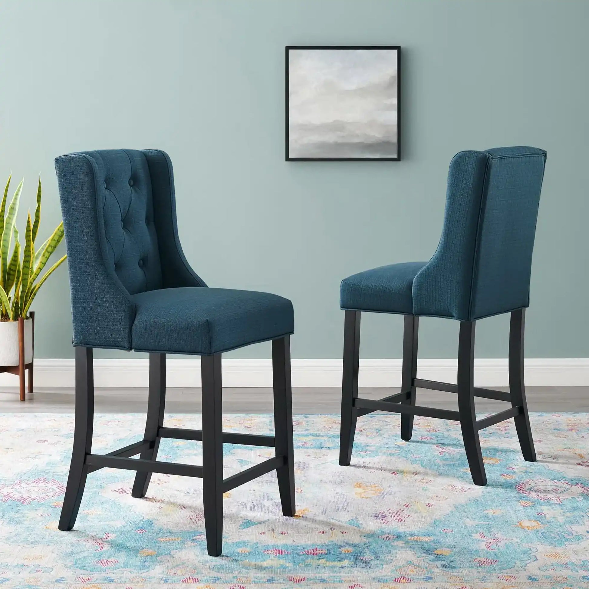 Baronet Upholstered Fabric Counter Bar Stool Set of 2 by Modway - Best Buy Furniture