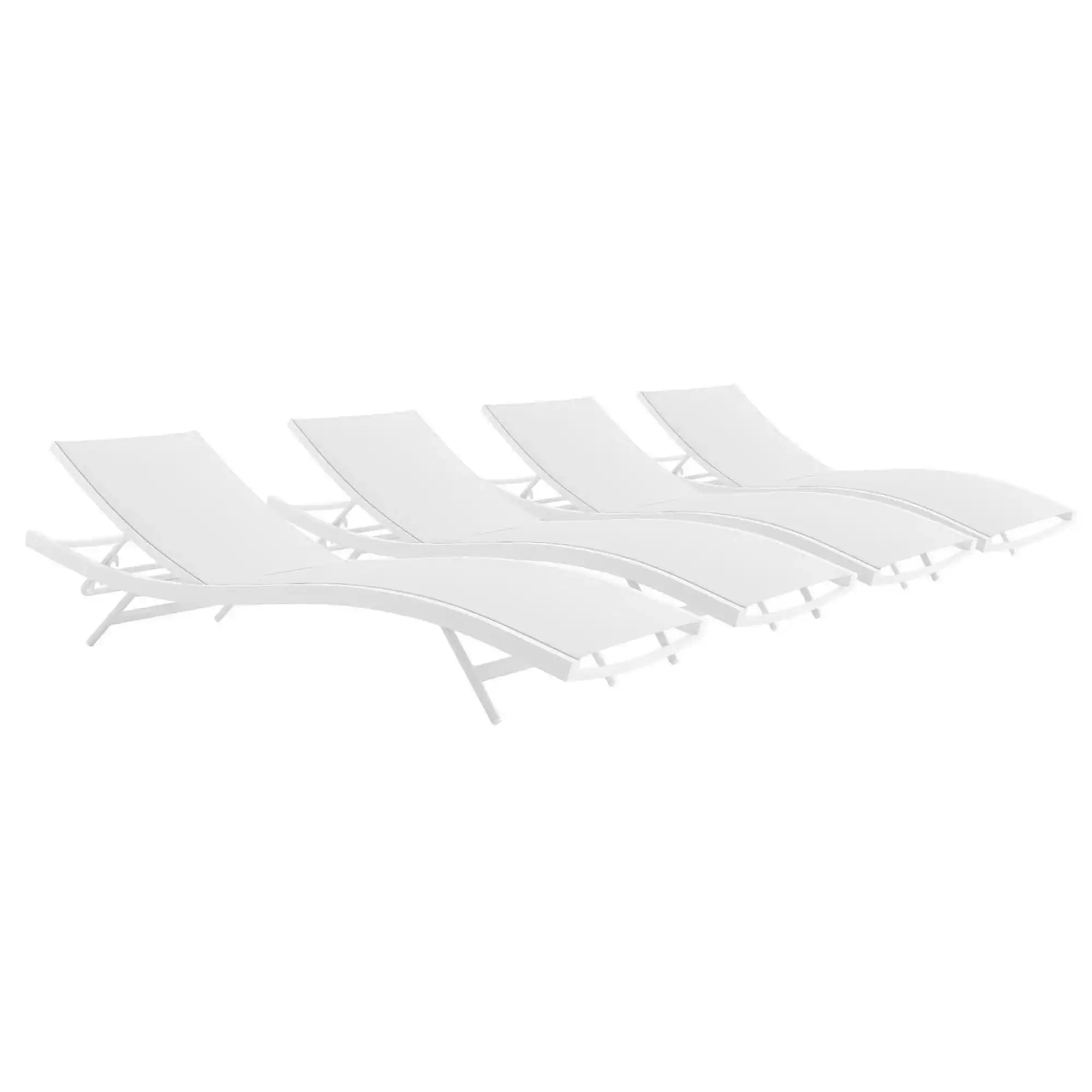 Glimpse Outdoor Patio Mesh Chaise Lounge Set of 4 by Modway - Best Buy Furniture