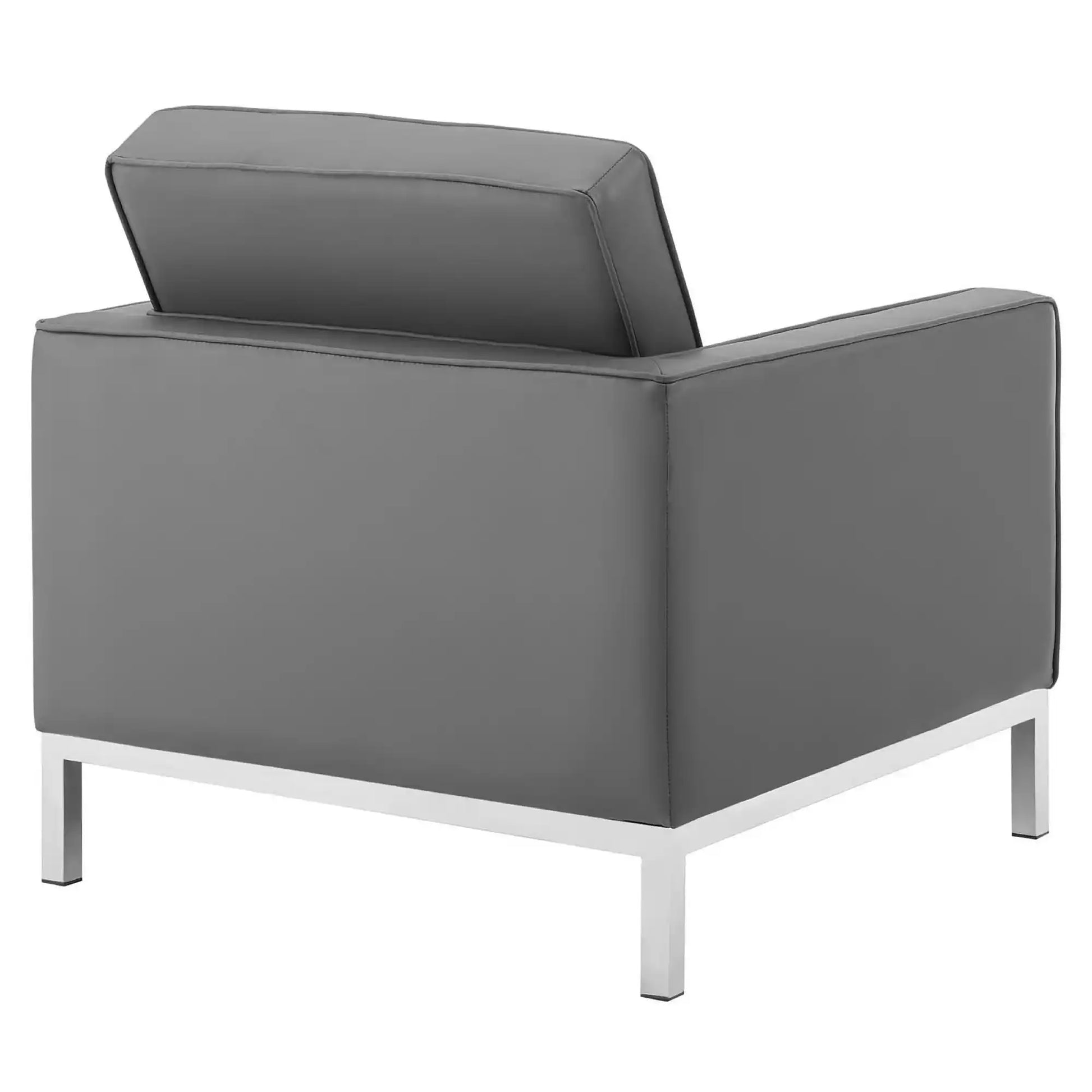 Loft Tufted Vegan Leather Armchairs Set of 2 by Modway - Best Buy Furniture