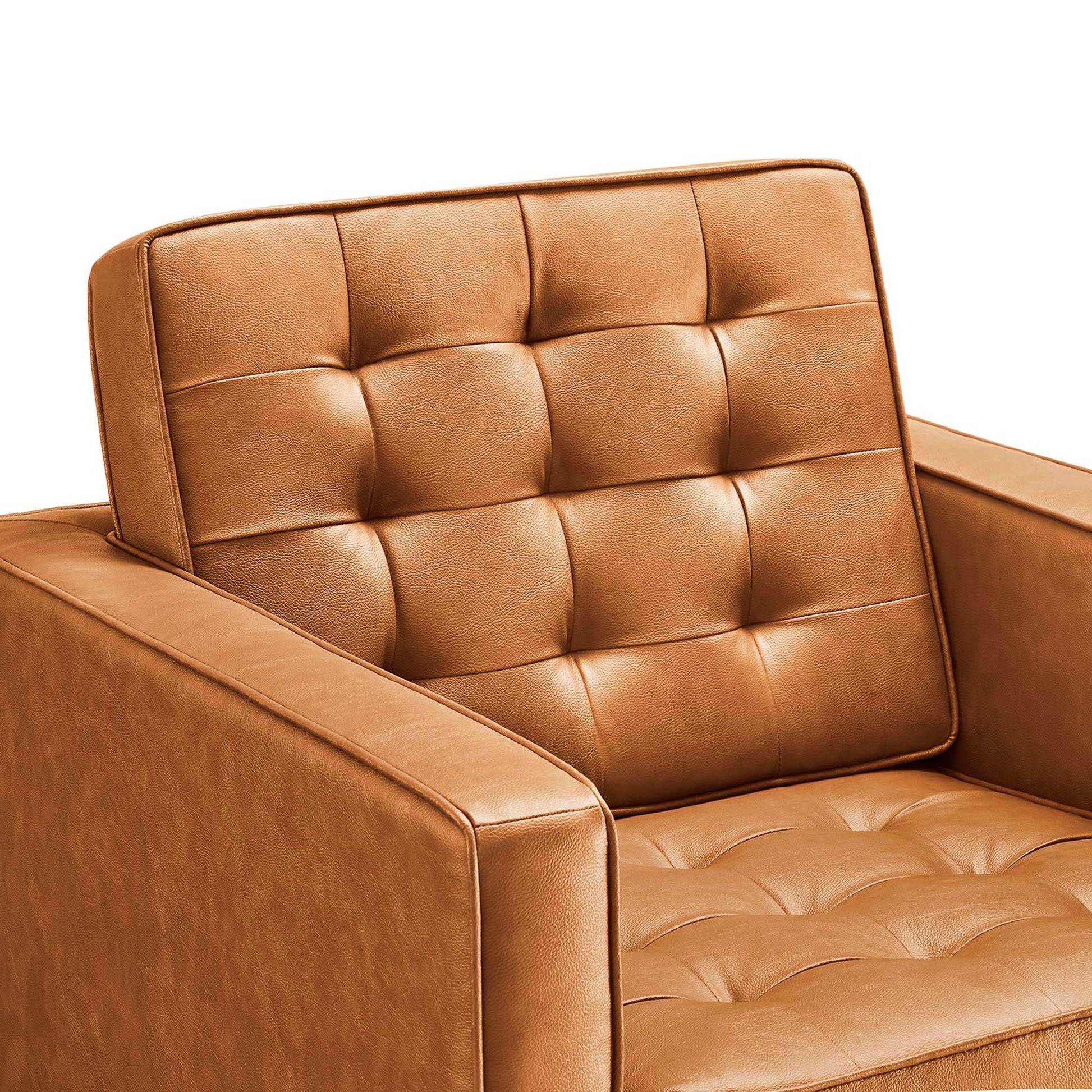 Loft Tufted Vegan Leather Armchairs Set of 2 by Modway - Best Buy Furniture