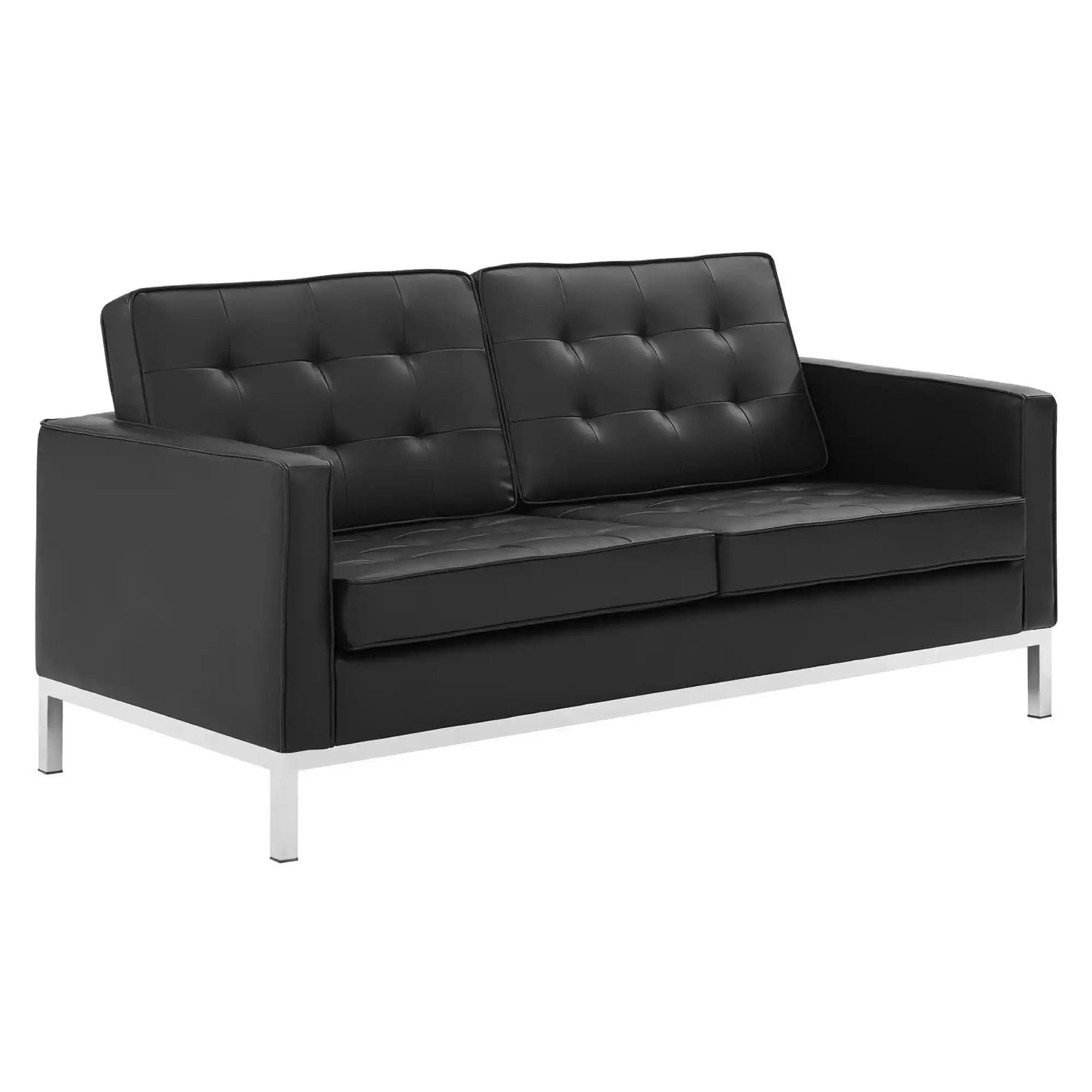 Loft 3 Piece Tufted Upholstered Faux Leather Set by Modway - Best Buy Furniture