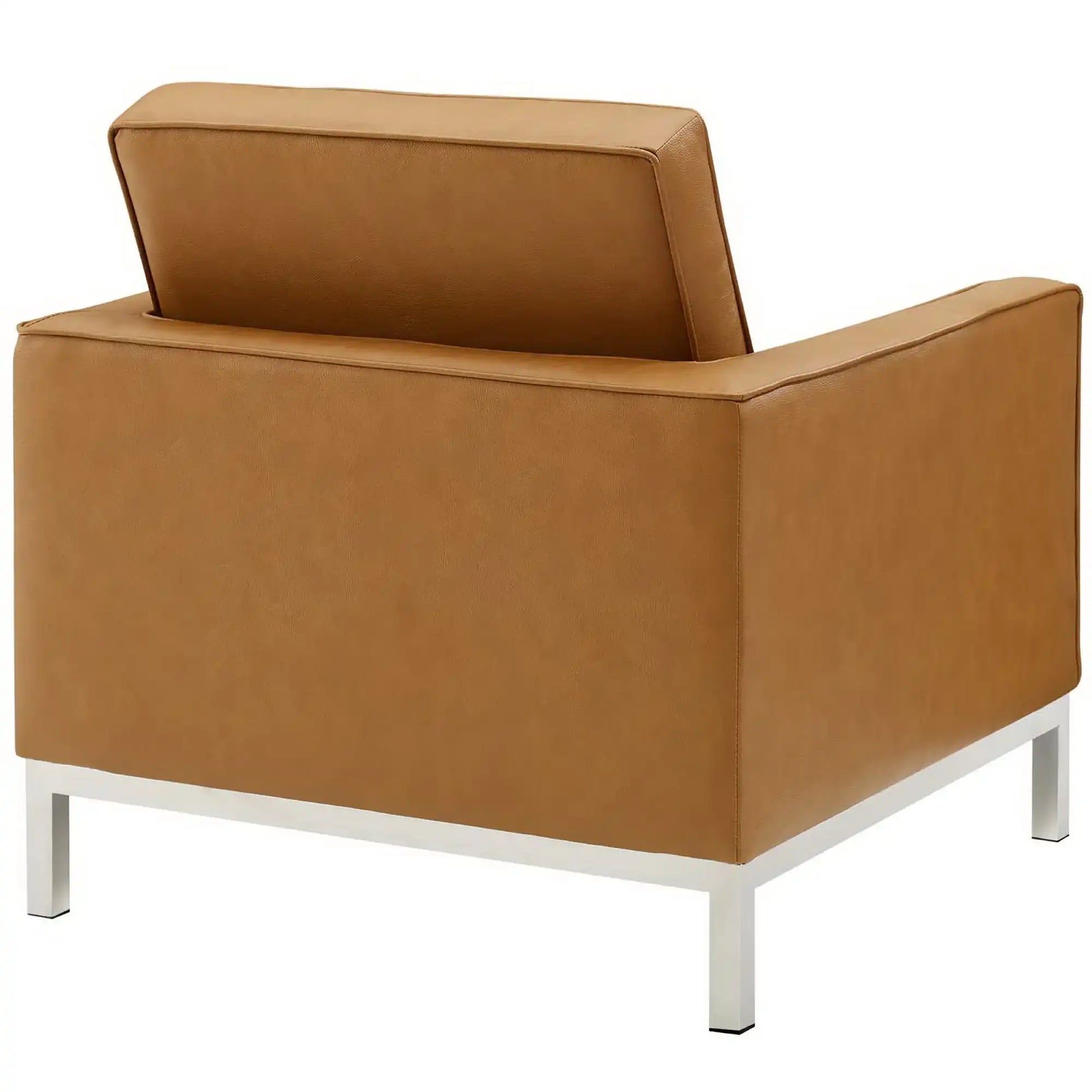 Loft Tufted Upholstered Faux Leather Sofa and Armchair Set by Modway - Best Buy Furniture