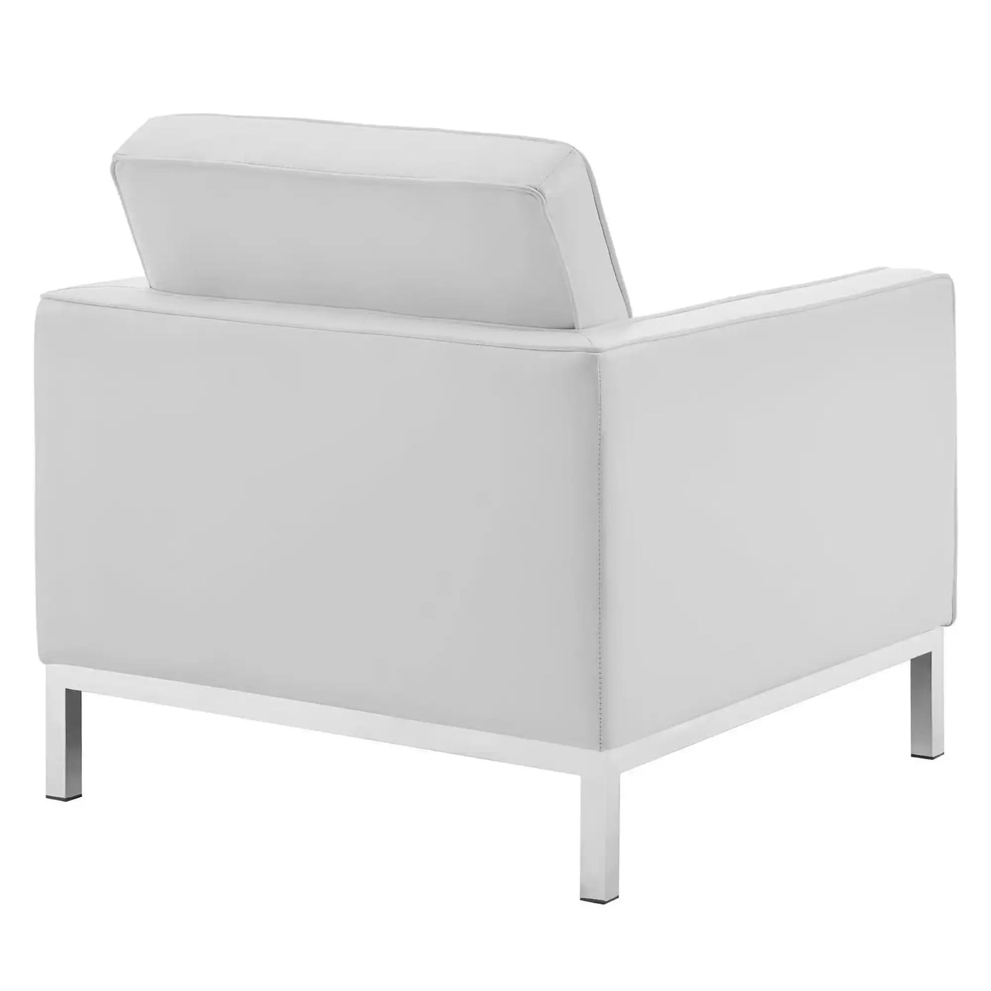 Loft Tufted Upholstered Faux Leather Sofa and Armchair Set by Modway - Best Buy Furniture