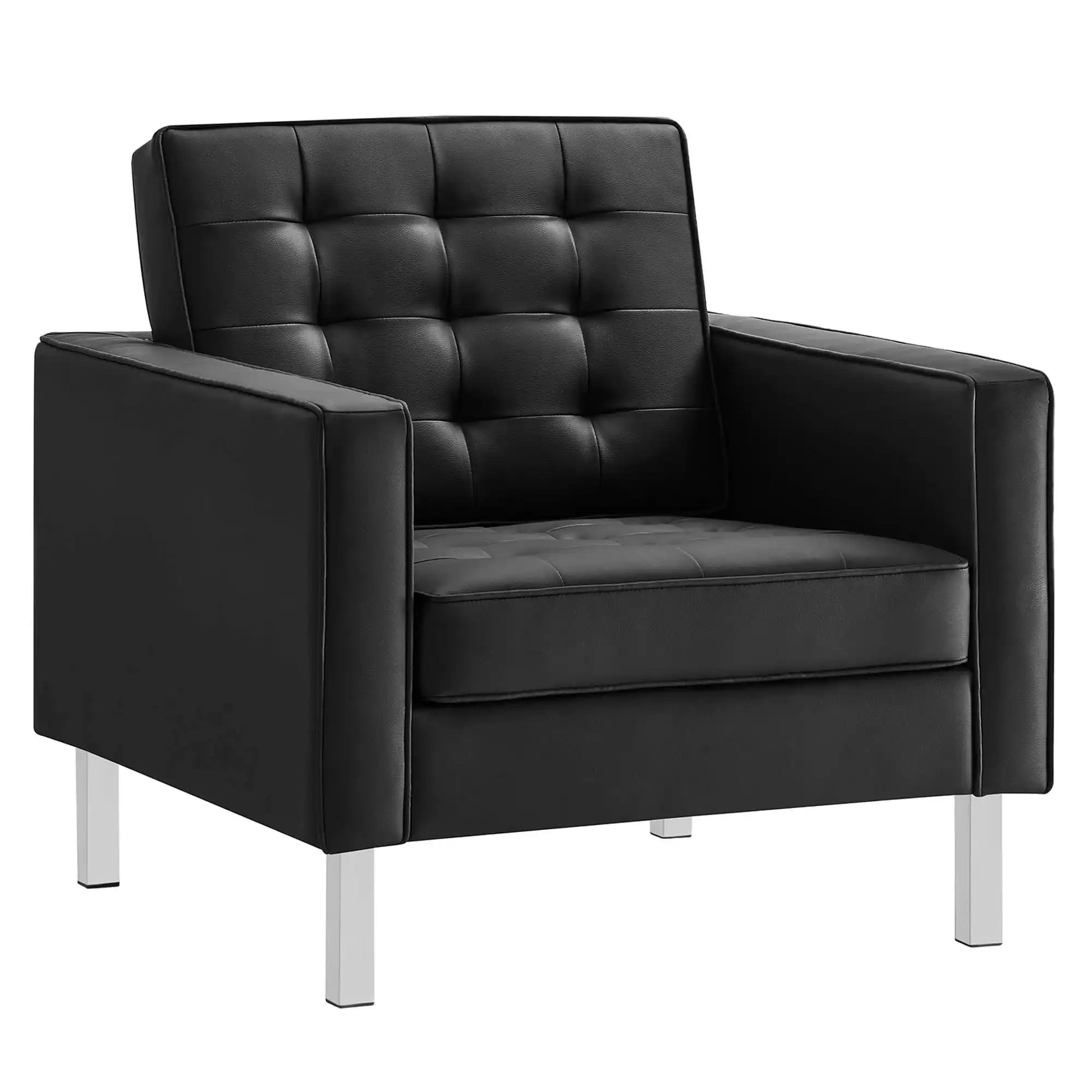 Loft 3-Piece Tufted Vegan Leather Furniture Set by Modway - Best Buy Furniture